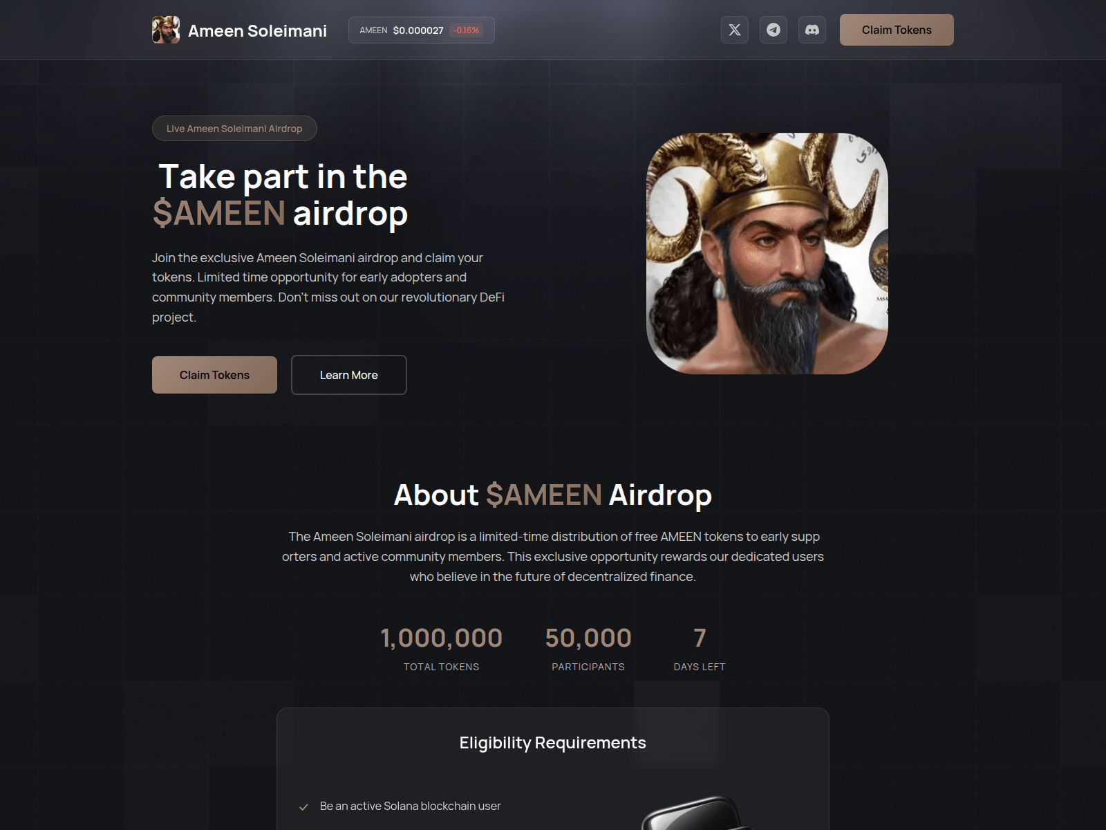 Screenshot of register-ameen.live