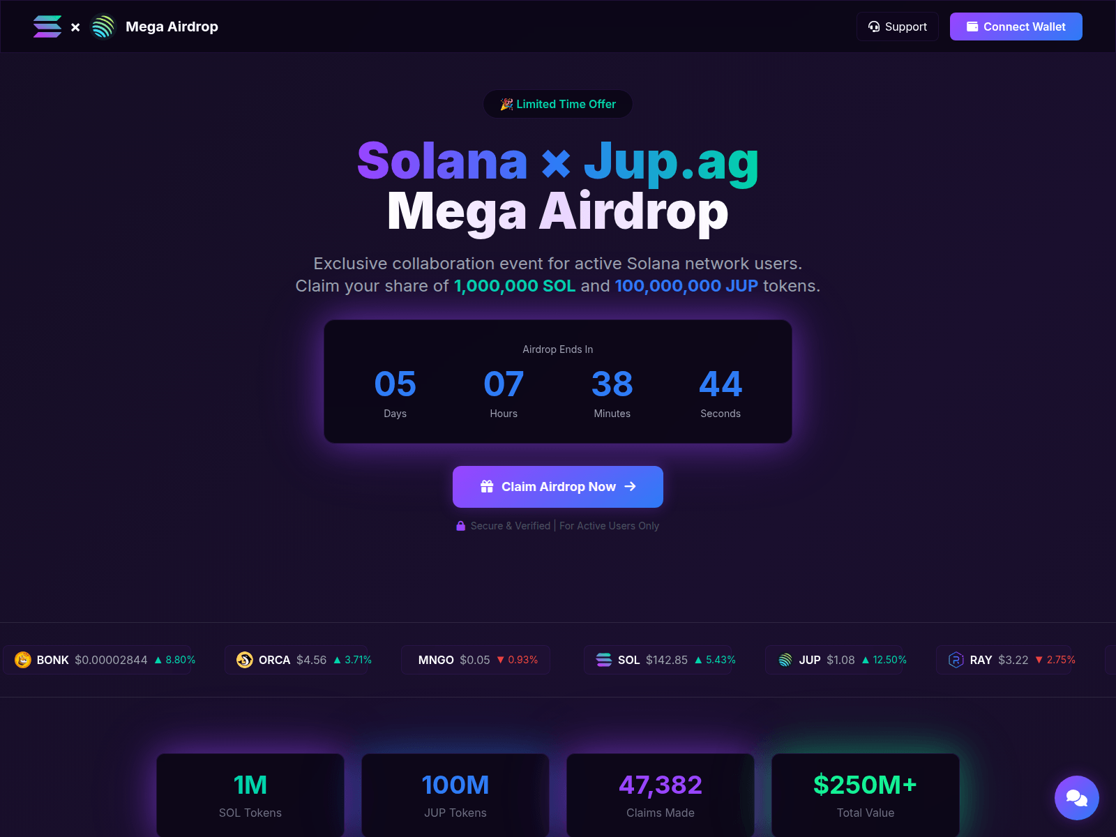 Screenshot of jupxsol.onspace.build