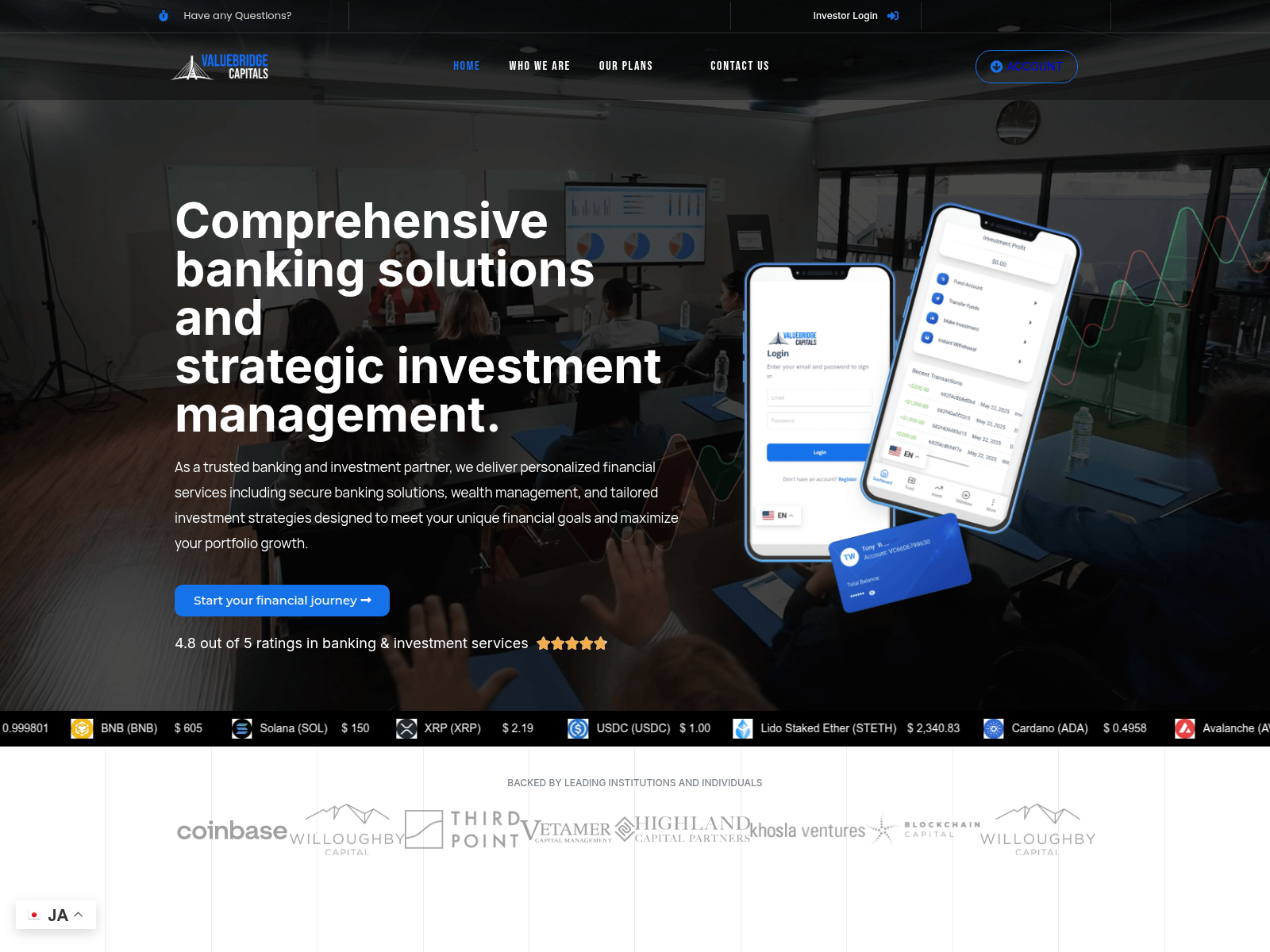 Screenshot of valuebridgecapitals.com
