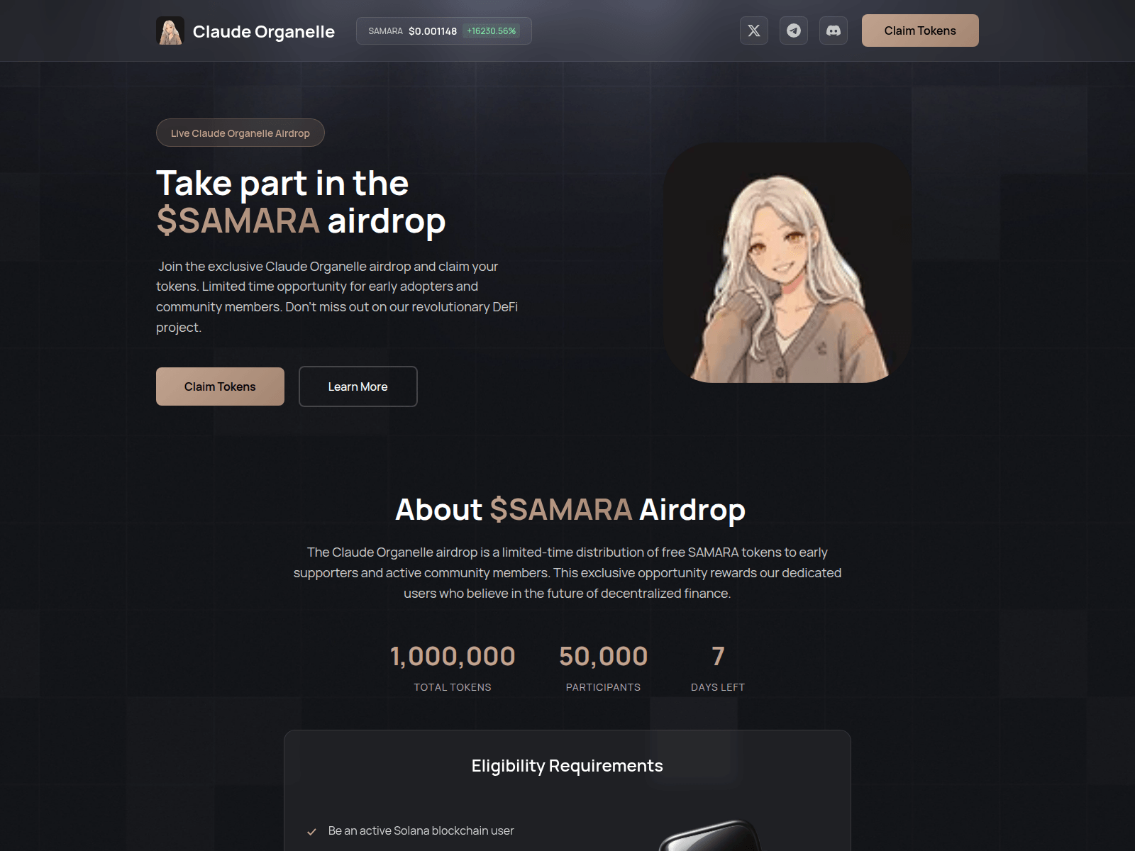 Screenshot of samara-sol.xyz