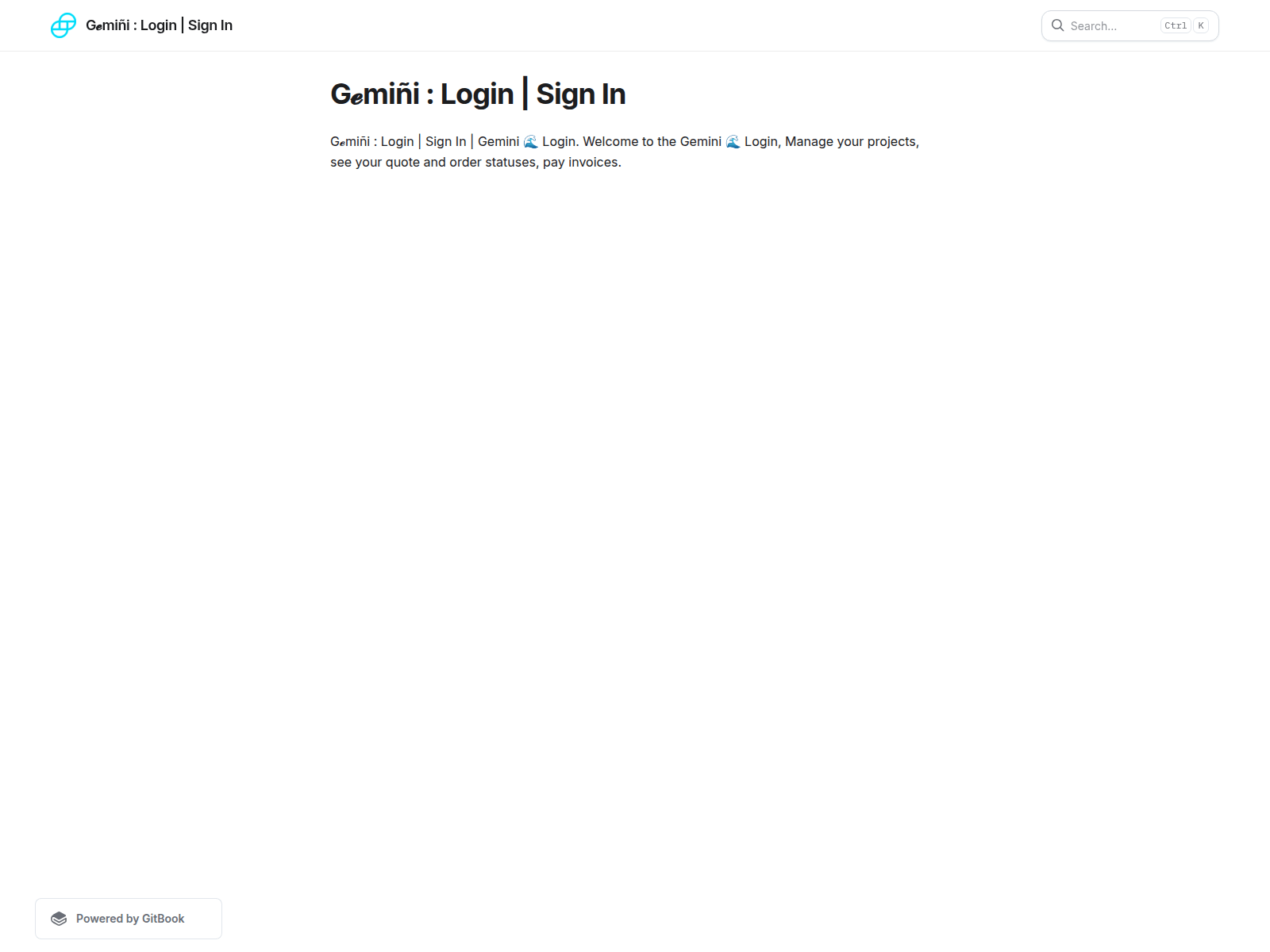 Screenshot of guminiloginx.gitbook.io