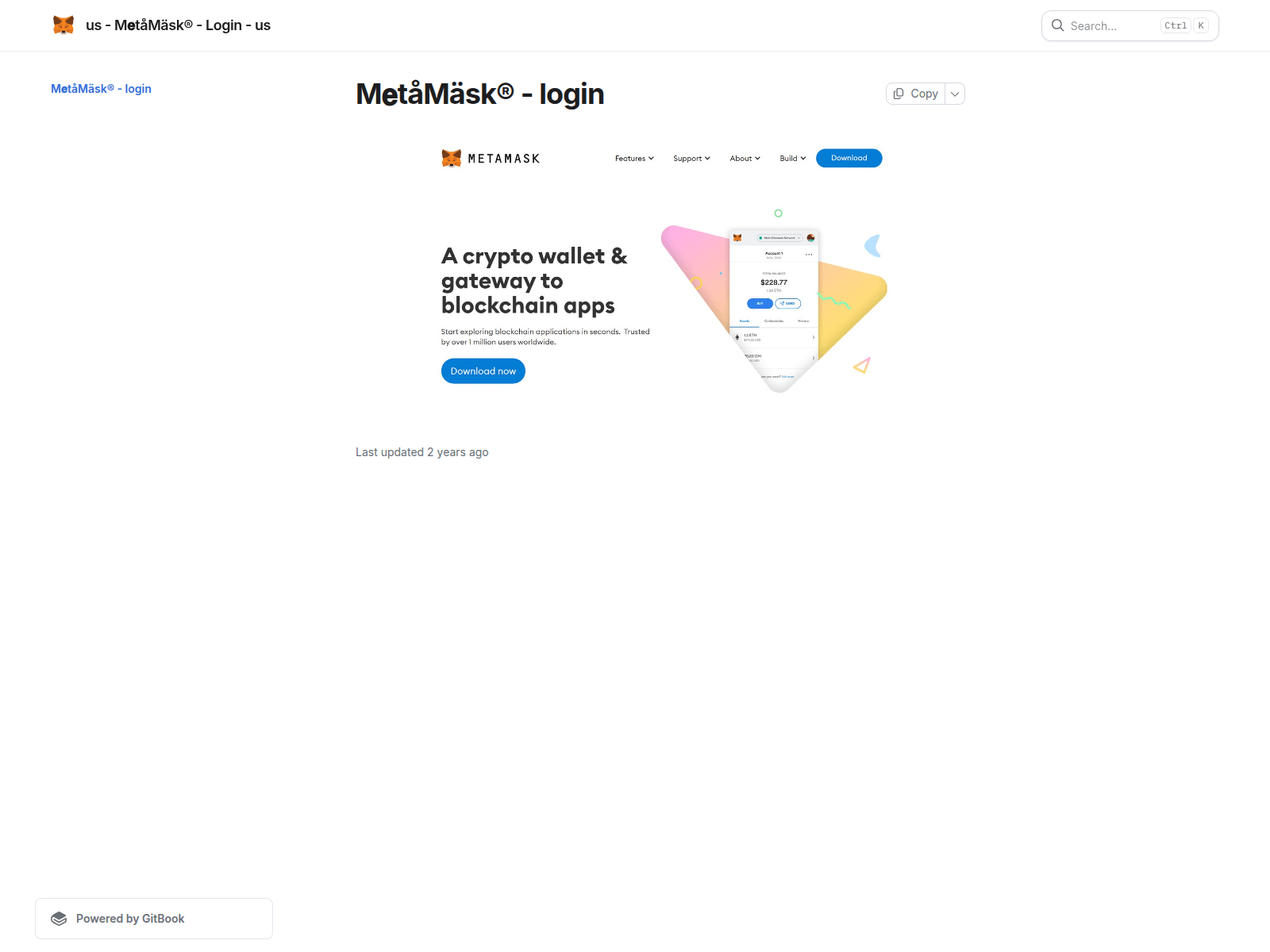 Screenshot of mitamakuxslogin.gitbook.io