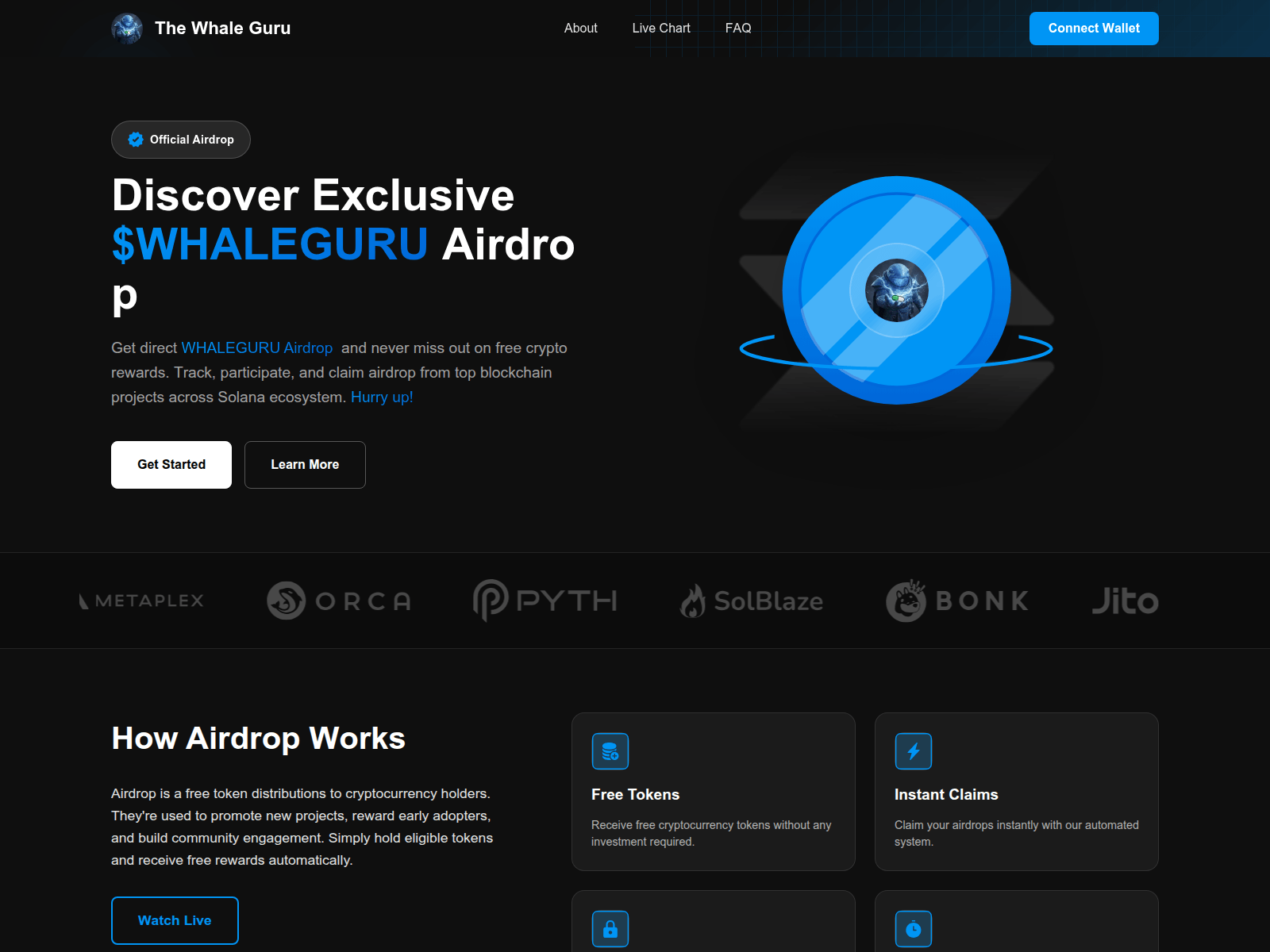 Screenshot of thewhaleguru.lol