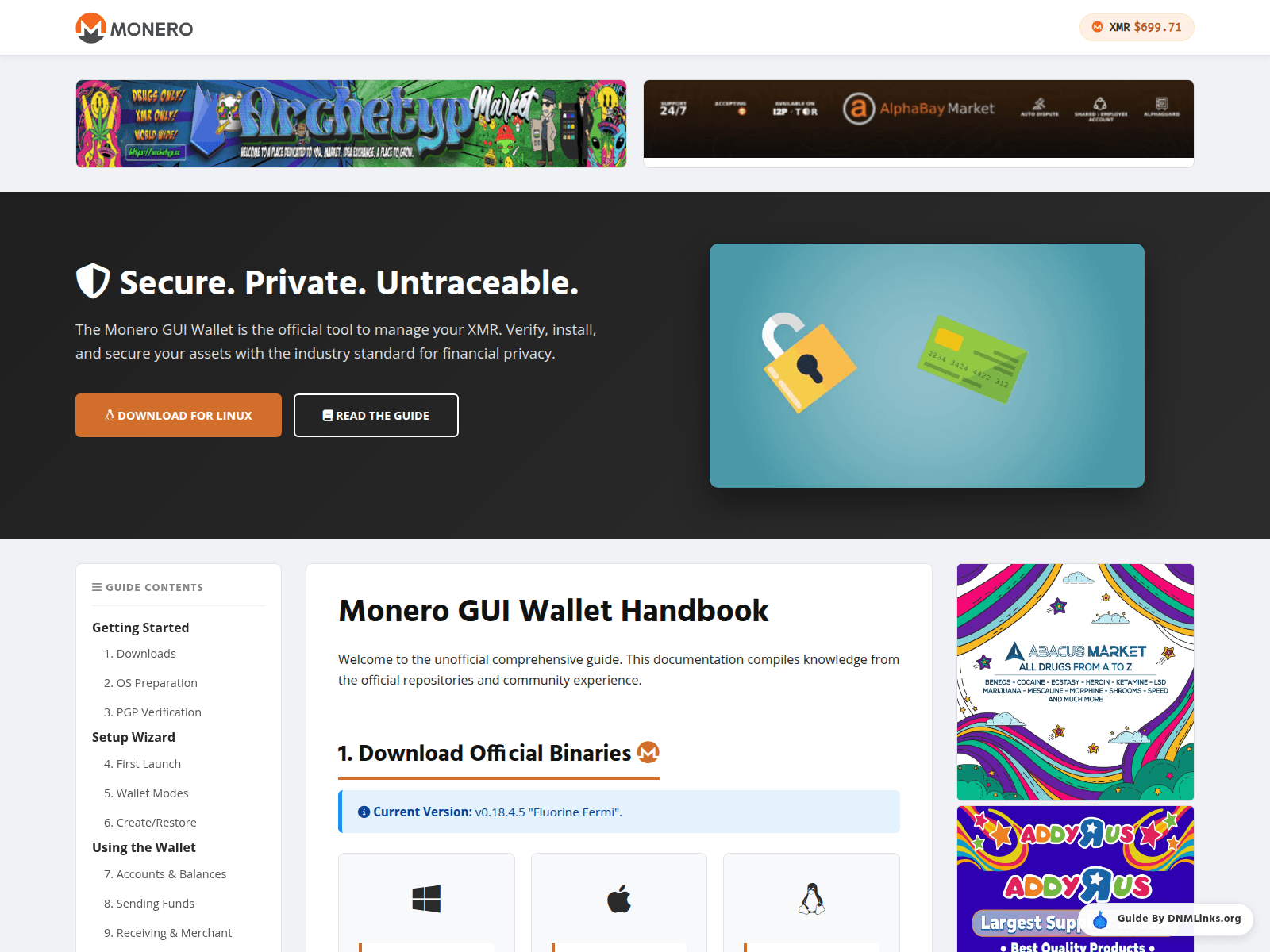 Screenshot of monero-gui.com