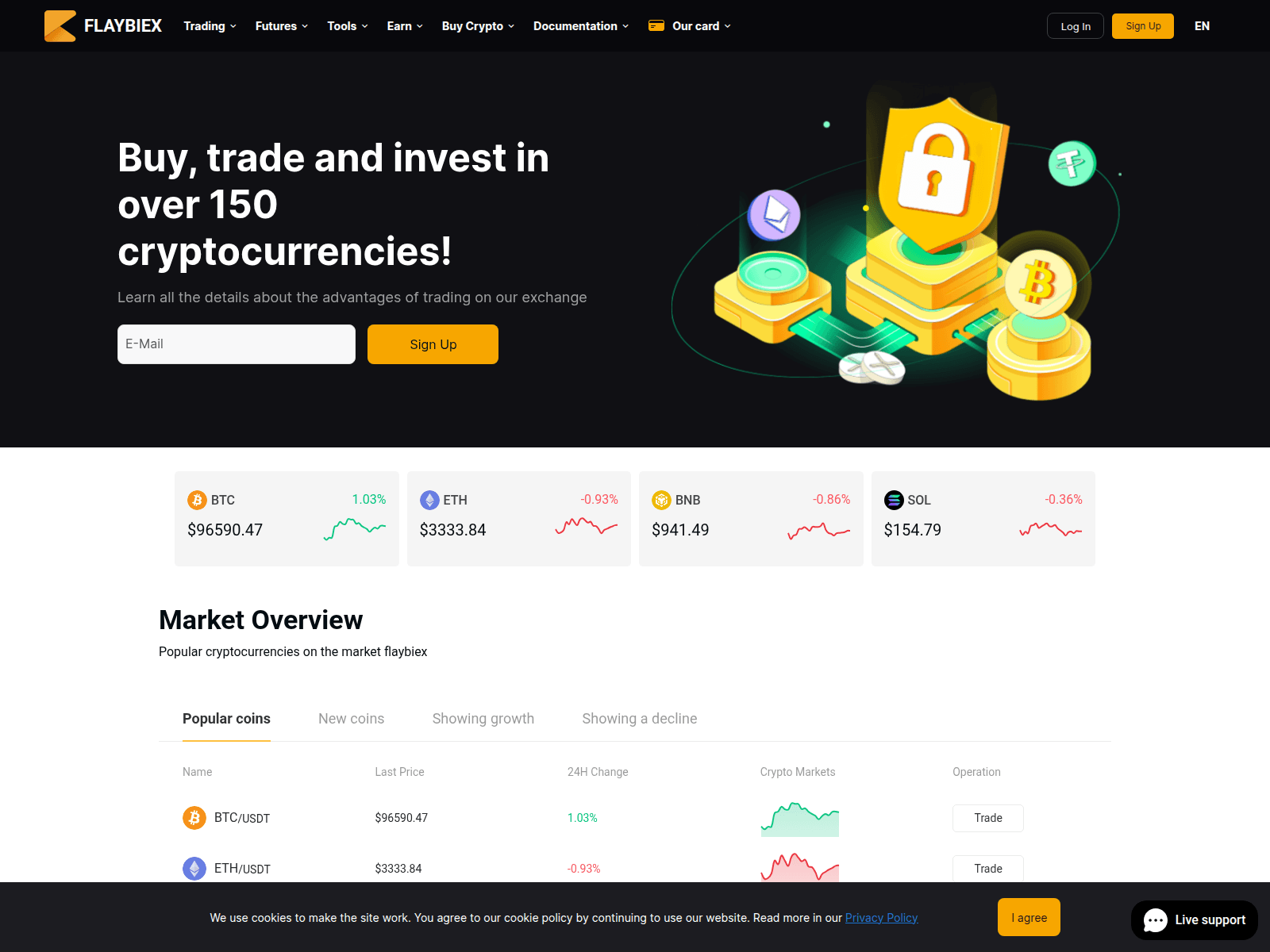 Screenshot of flaybiex.com