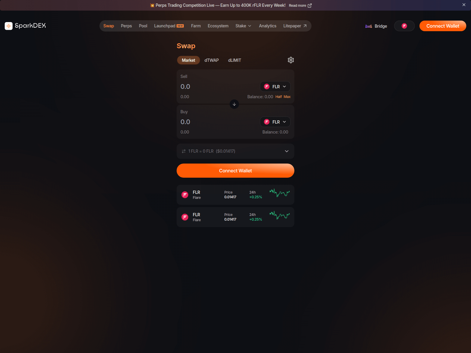 Screenshot of sparkdex-ai.com