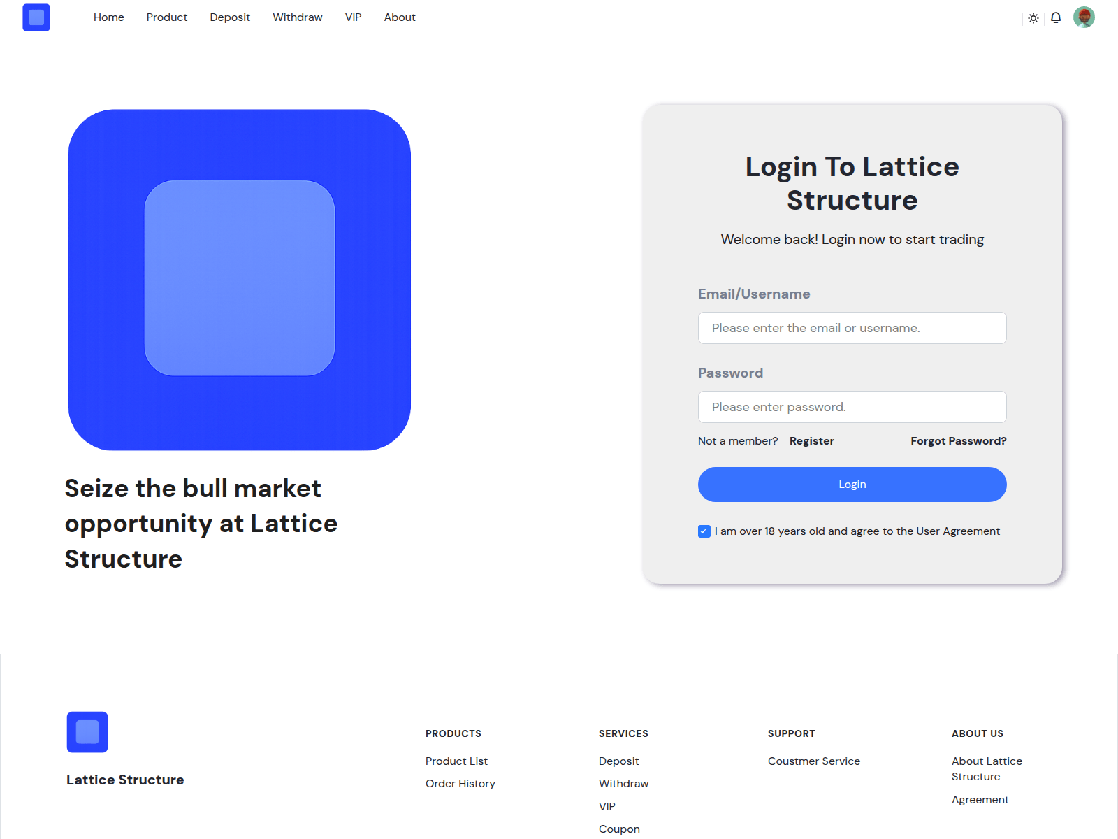 Screenshot of latticechaintech.com