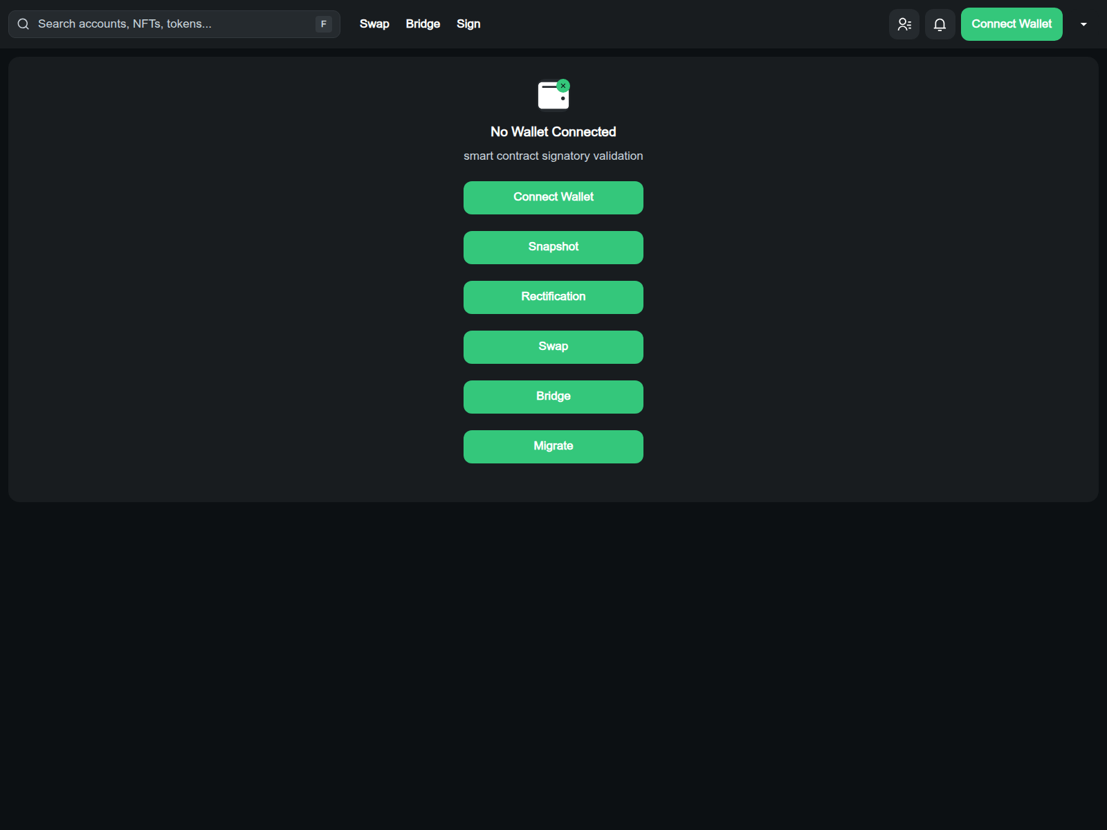 Screenshot of walletsynchain.pages.dev