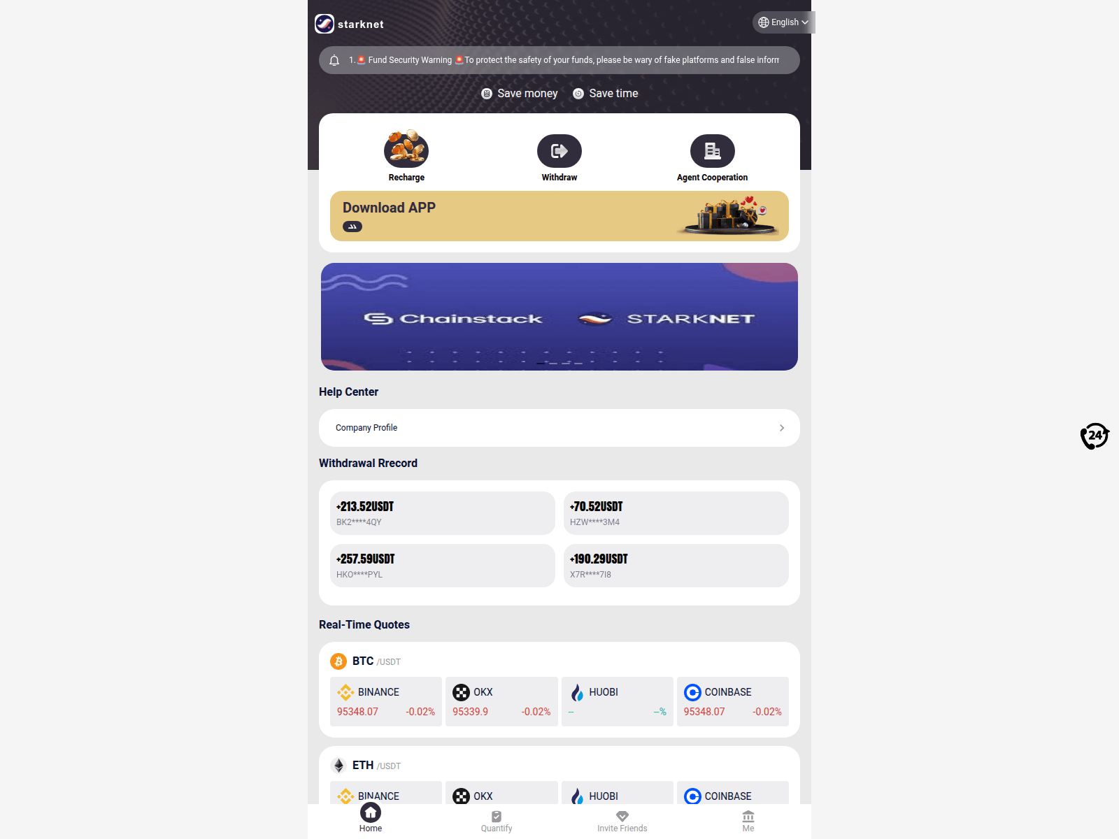 Screenshot of starknet-bot.com