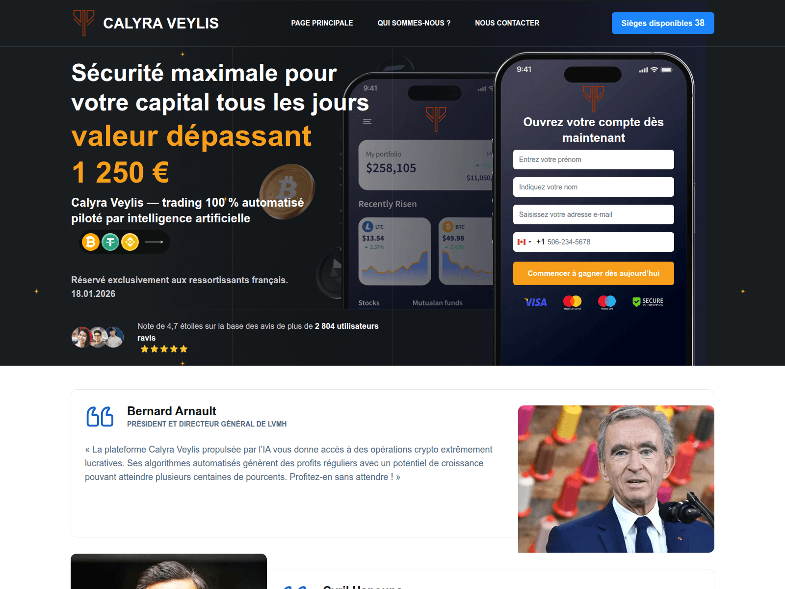 Screenshot of calyraveylis-fr.com