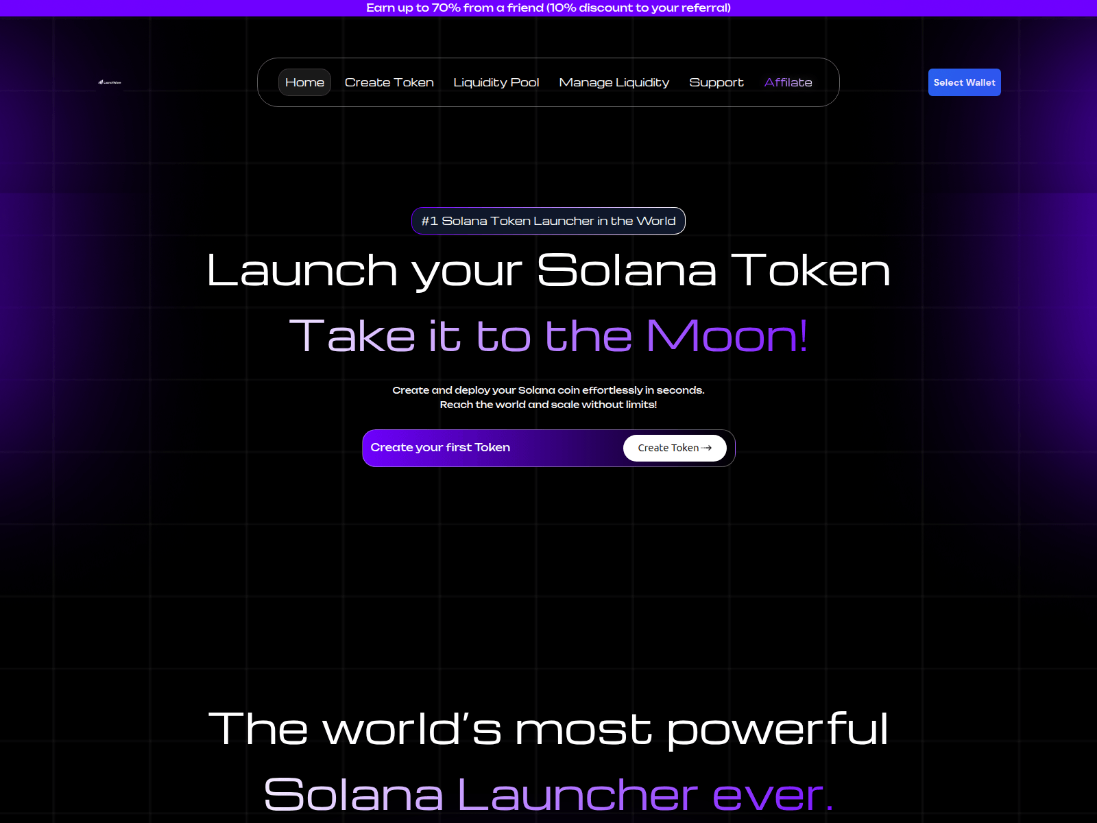 Screenshot of launchwave.xyz