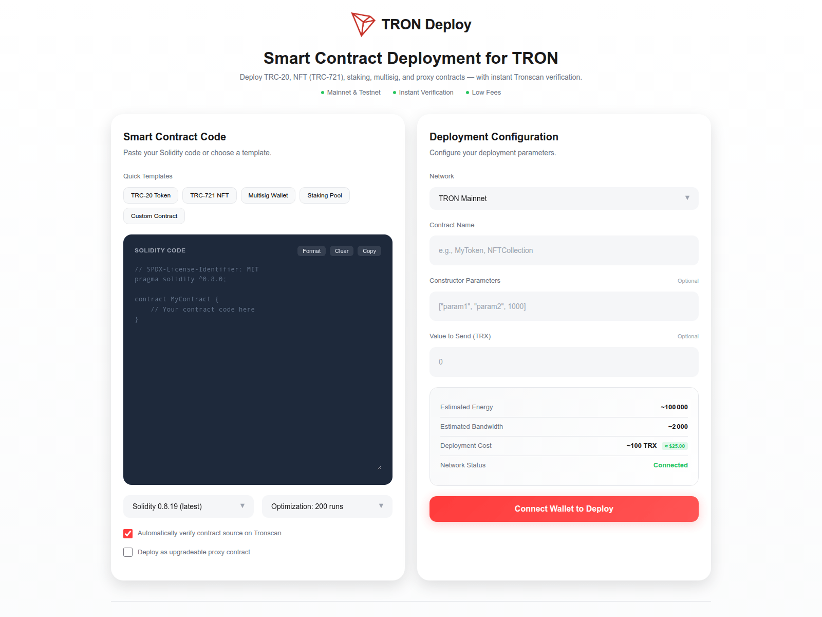 Screenshot of deployontron.com
