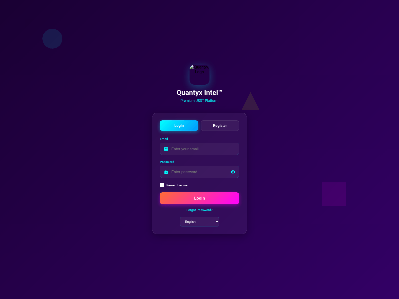 Screenshot of quantyxintel.top