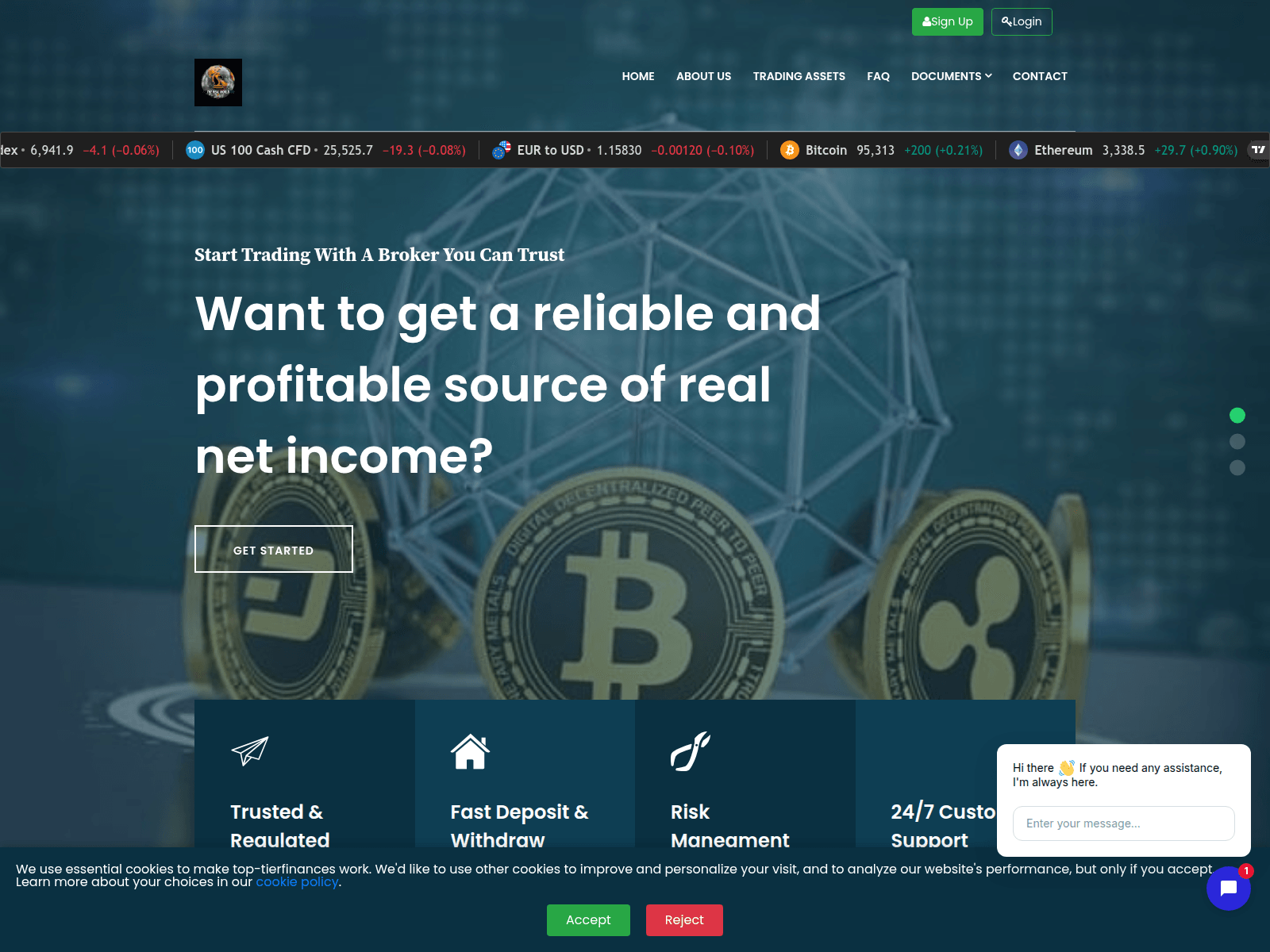Screenshot of profitexmtrading.com