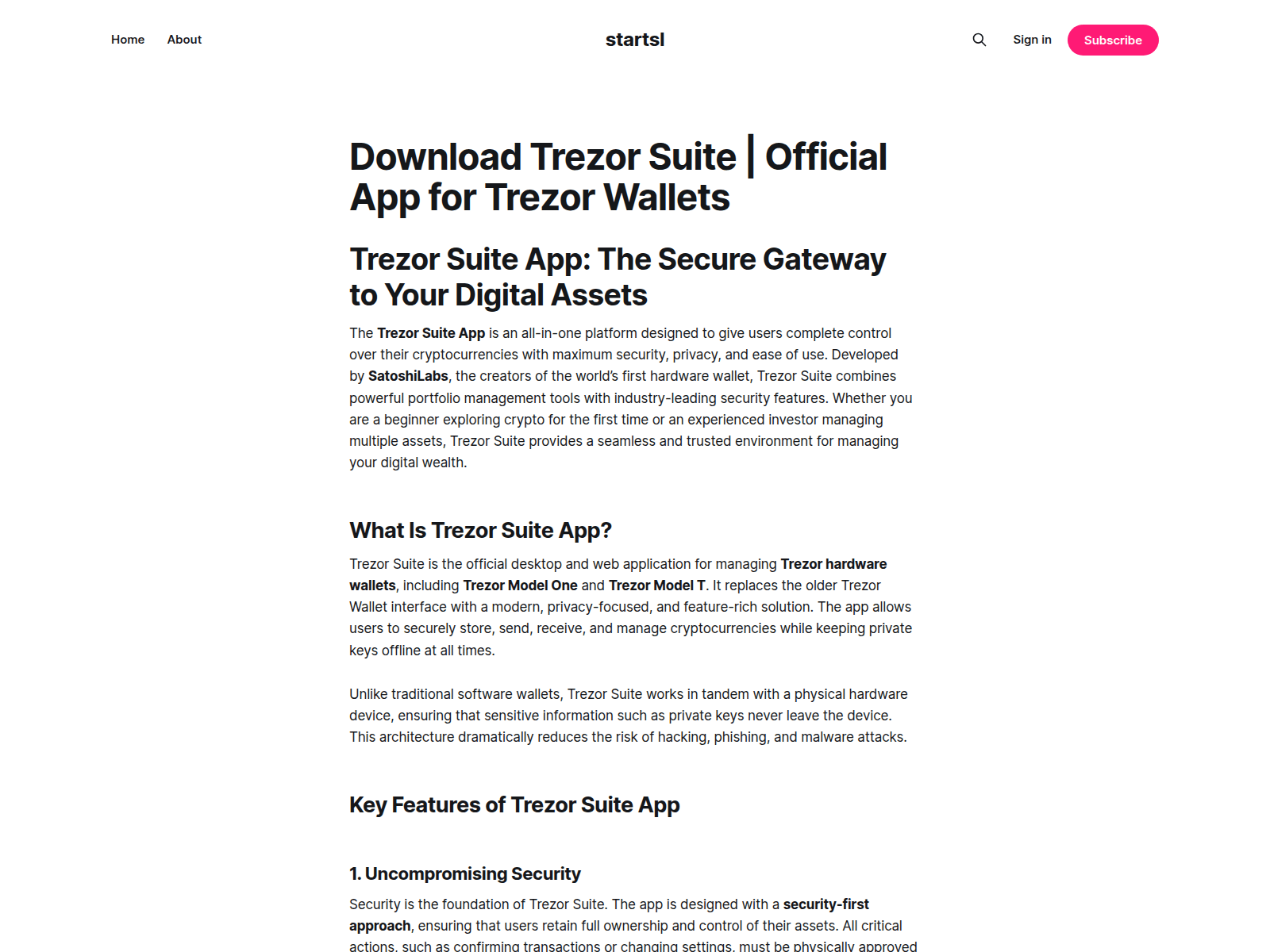 Screenshot of learn.ghost.io/suite-hub