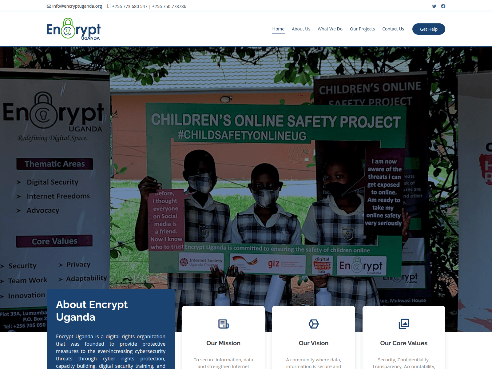 Screenshot of encryptuganda.org