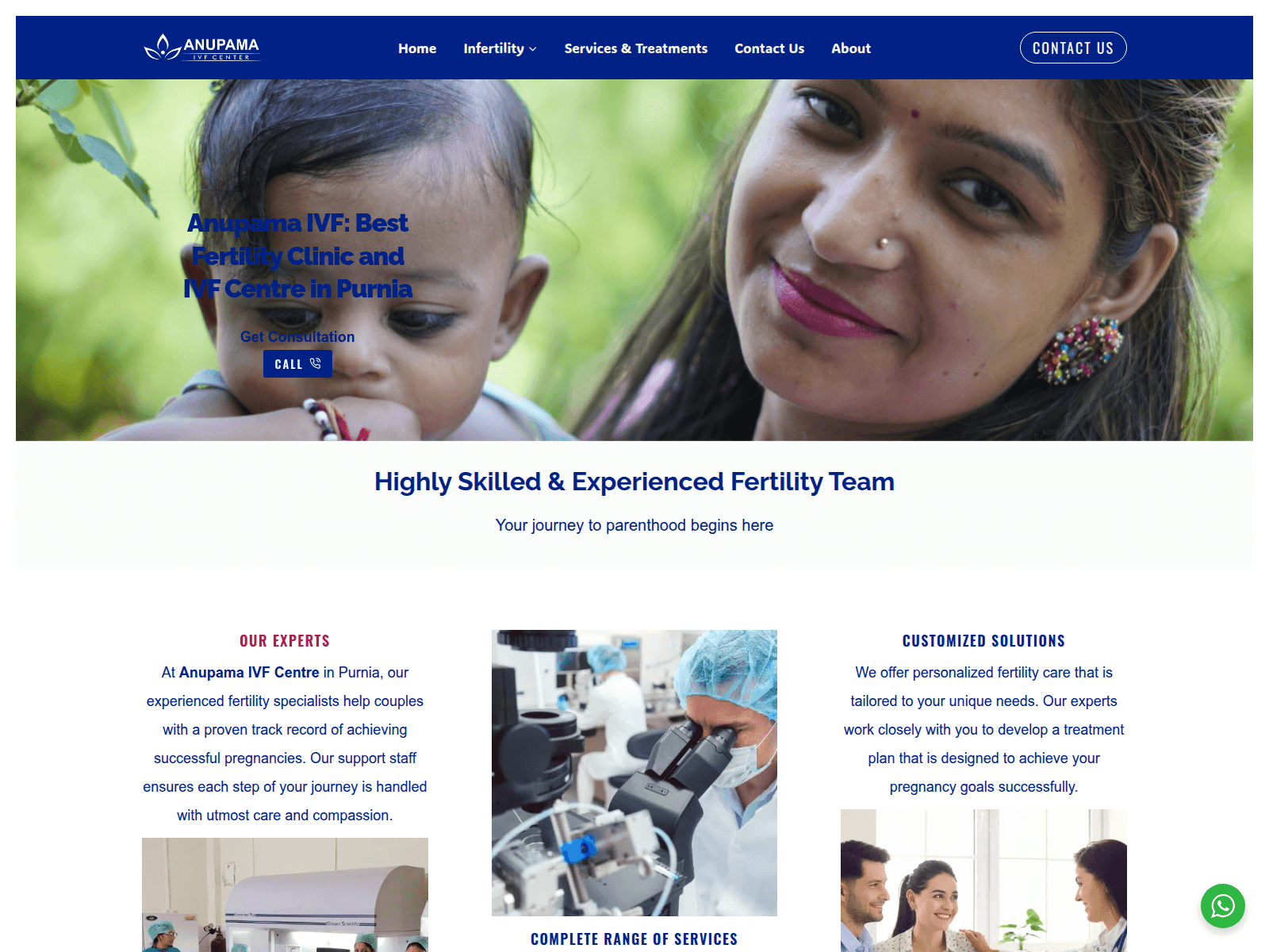 Screenshot of anupamaivf.com