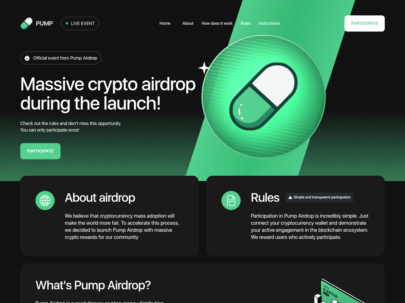 Screenshot of celebrate-pump.fun