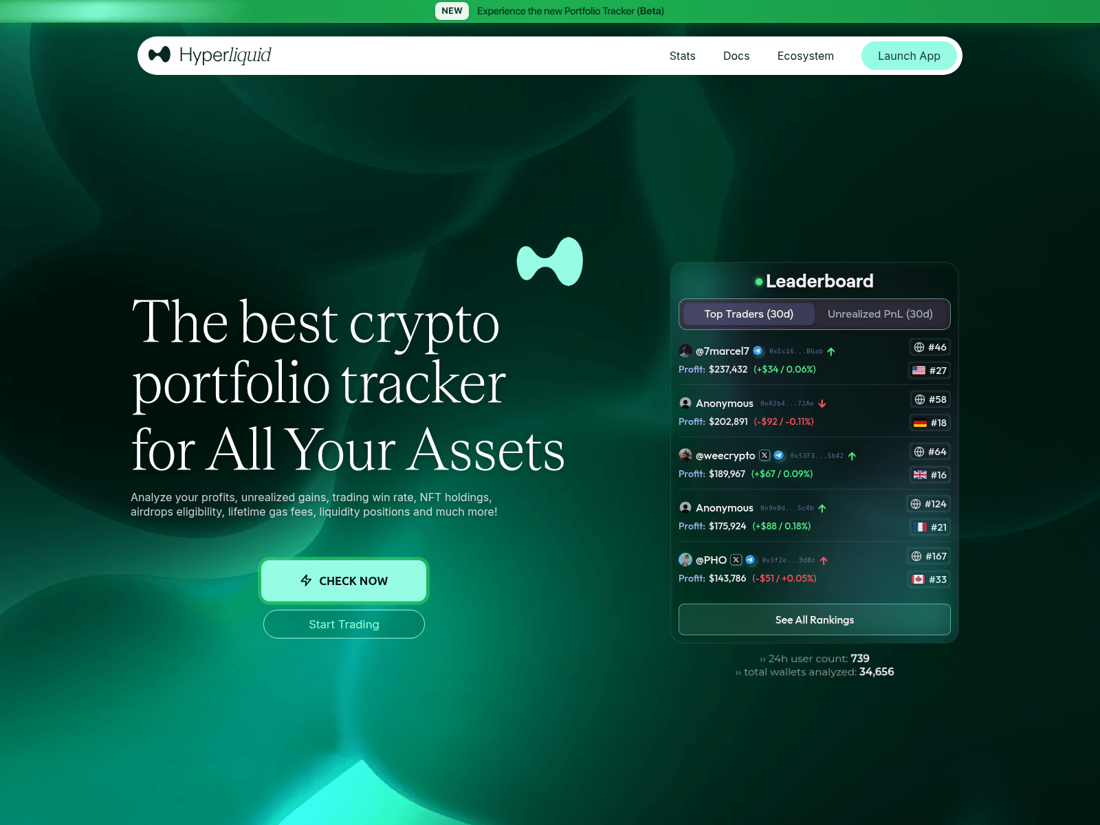 Screenshot of hyperliquidinsight.xyz