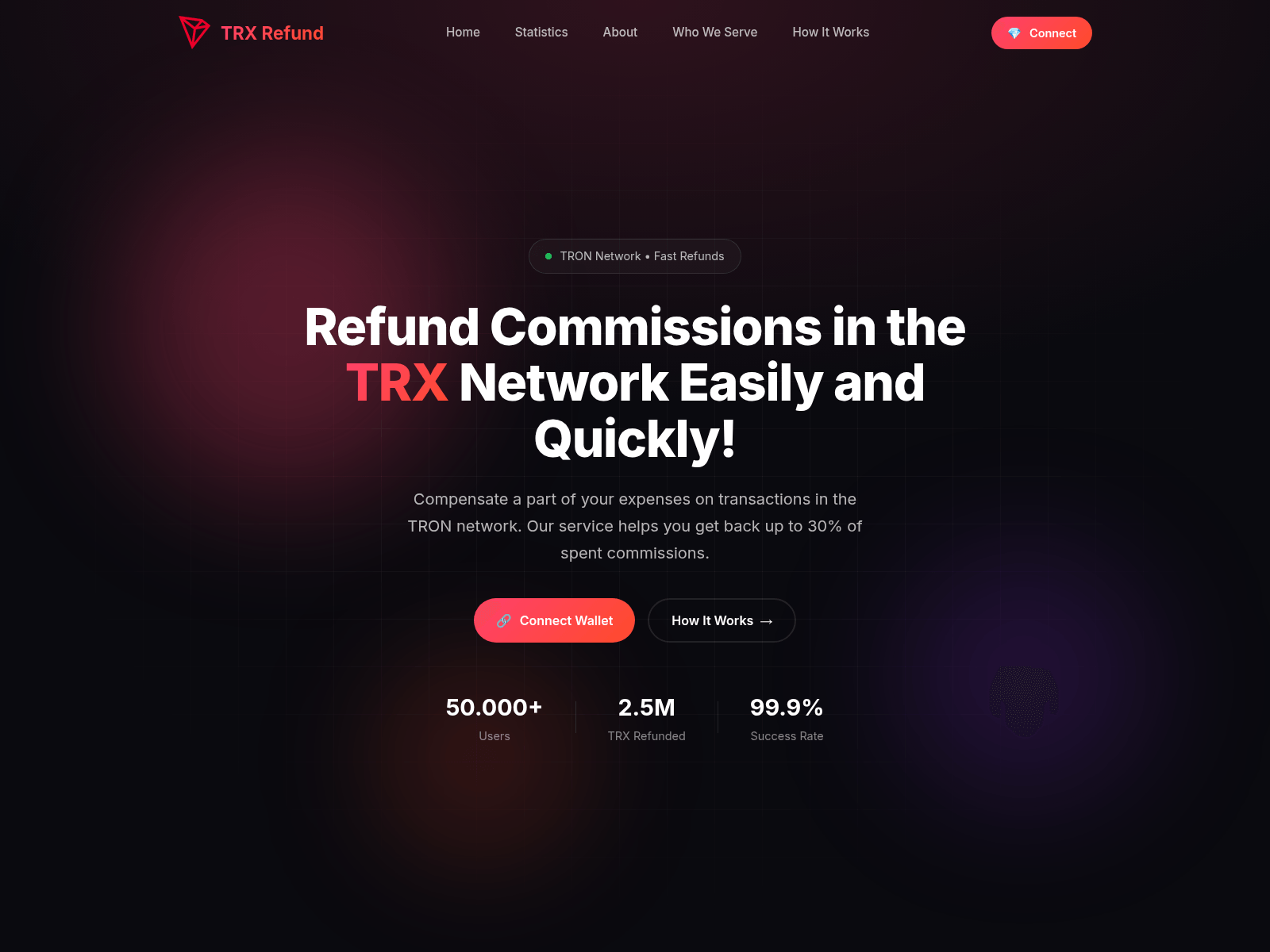 Screenshot of trx-refund.cc