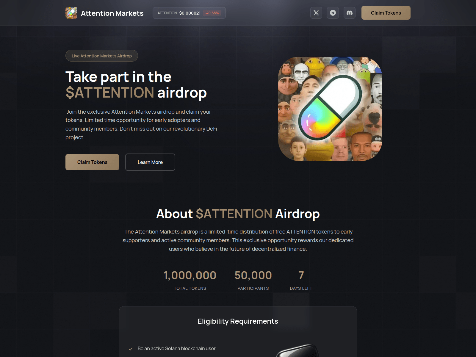 Screenshot of register-attention.fun