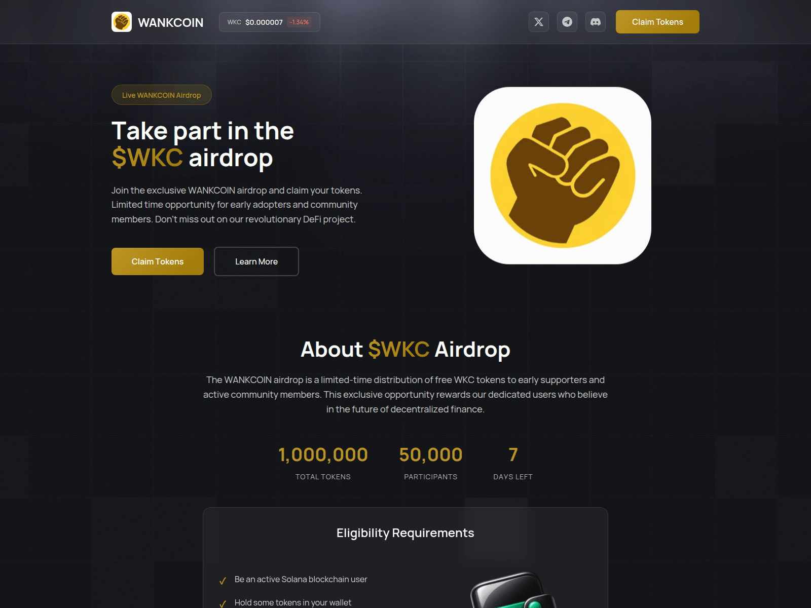 Screenshot of register-wankcoin.fun