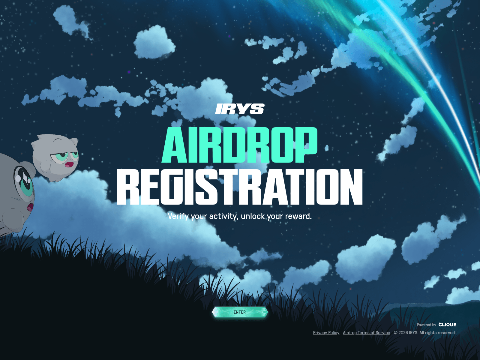 Screenshot of registration-irys.com