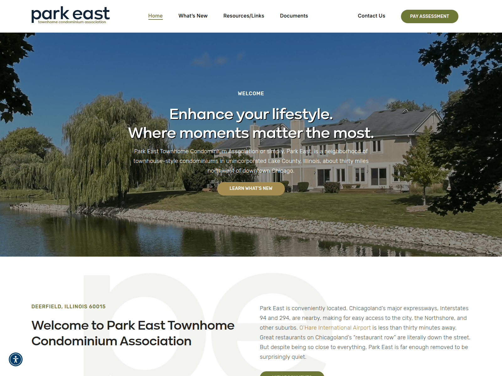 Screenshot of parkeasttownhomes.com