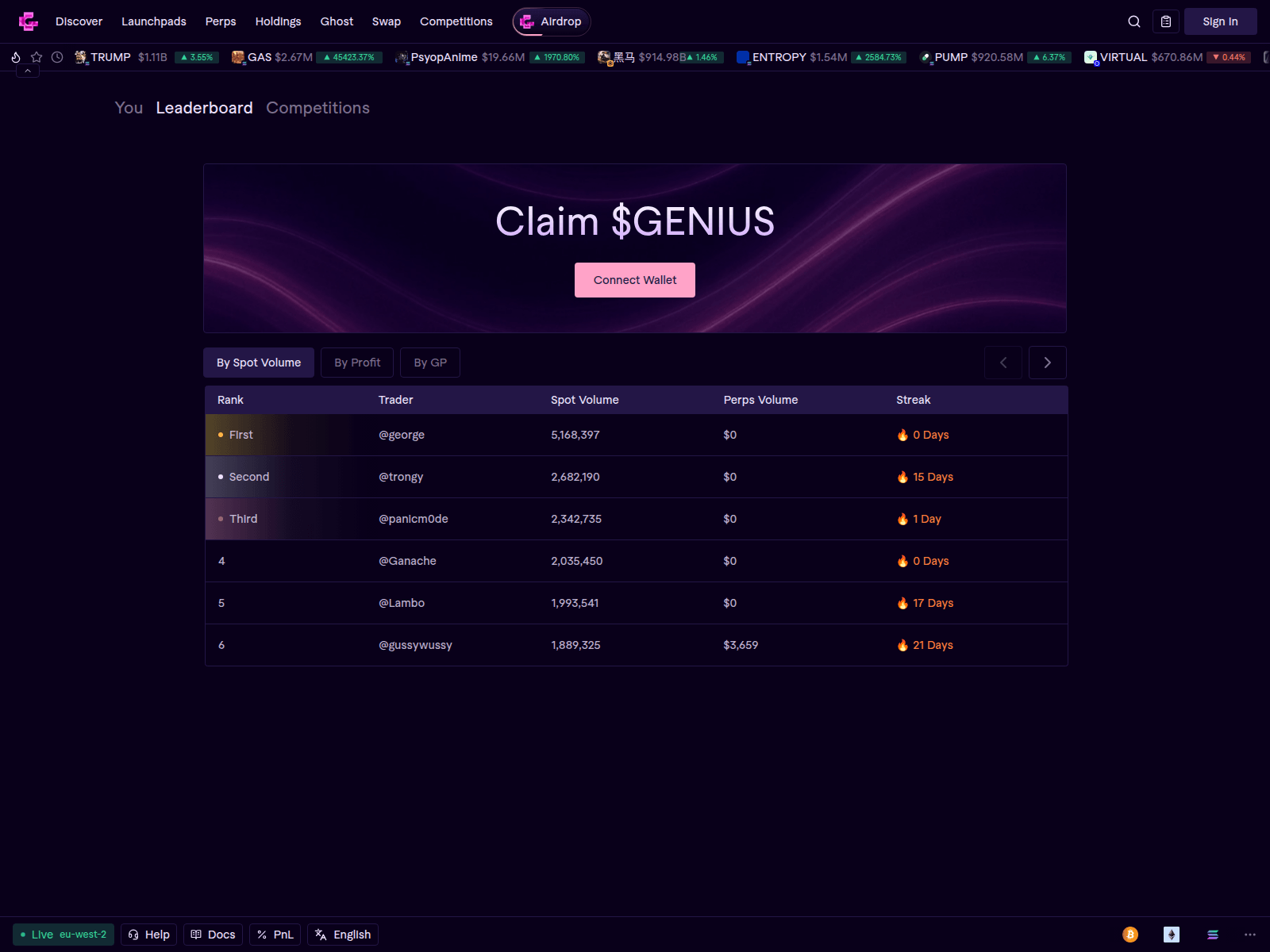 Screenshot of claims-tradegenius.com