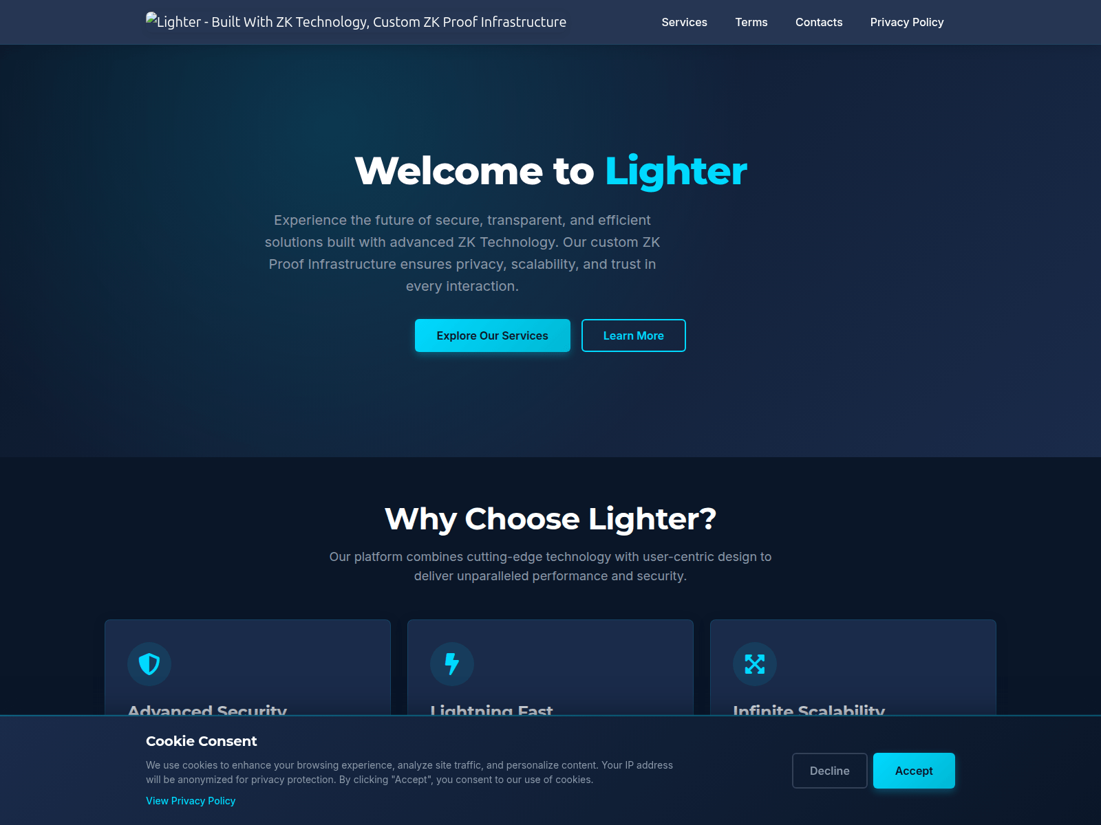 Screenshot of www.bighter.xyz