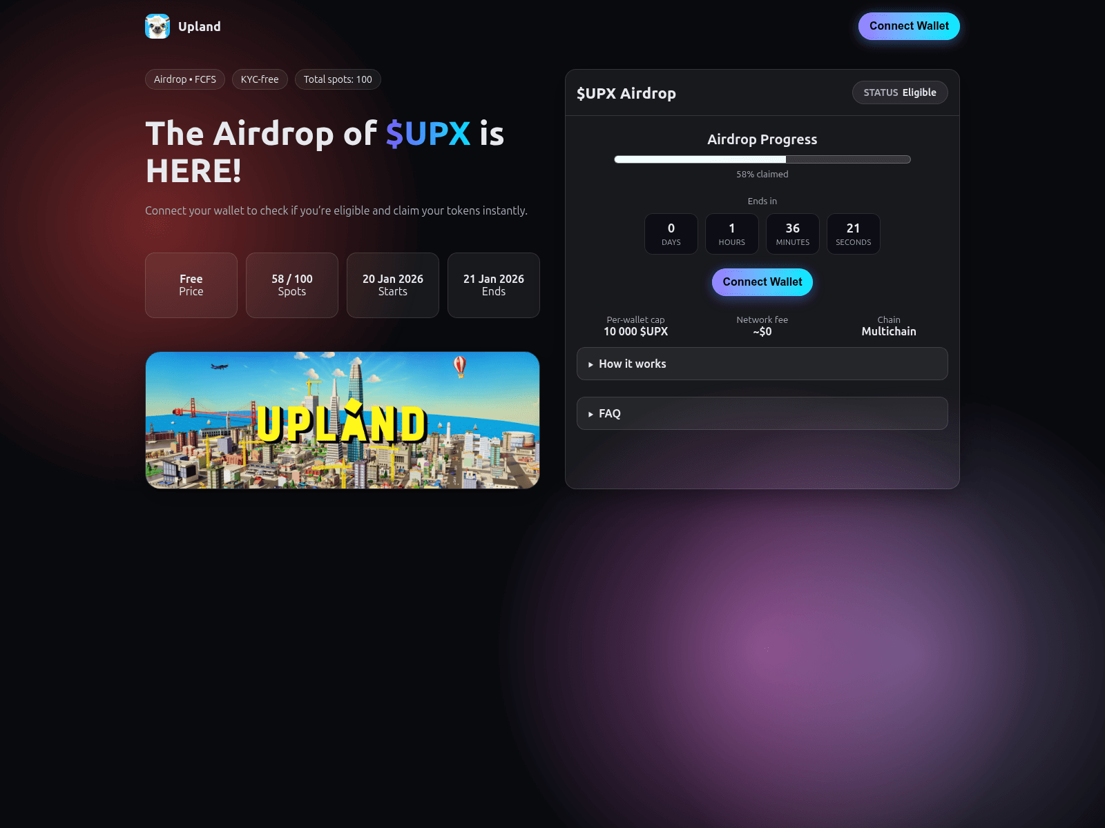 Screenshot of uplandme.info