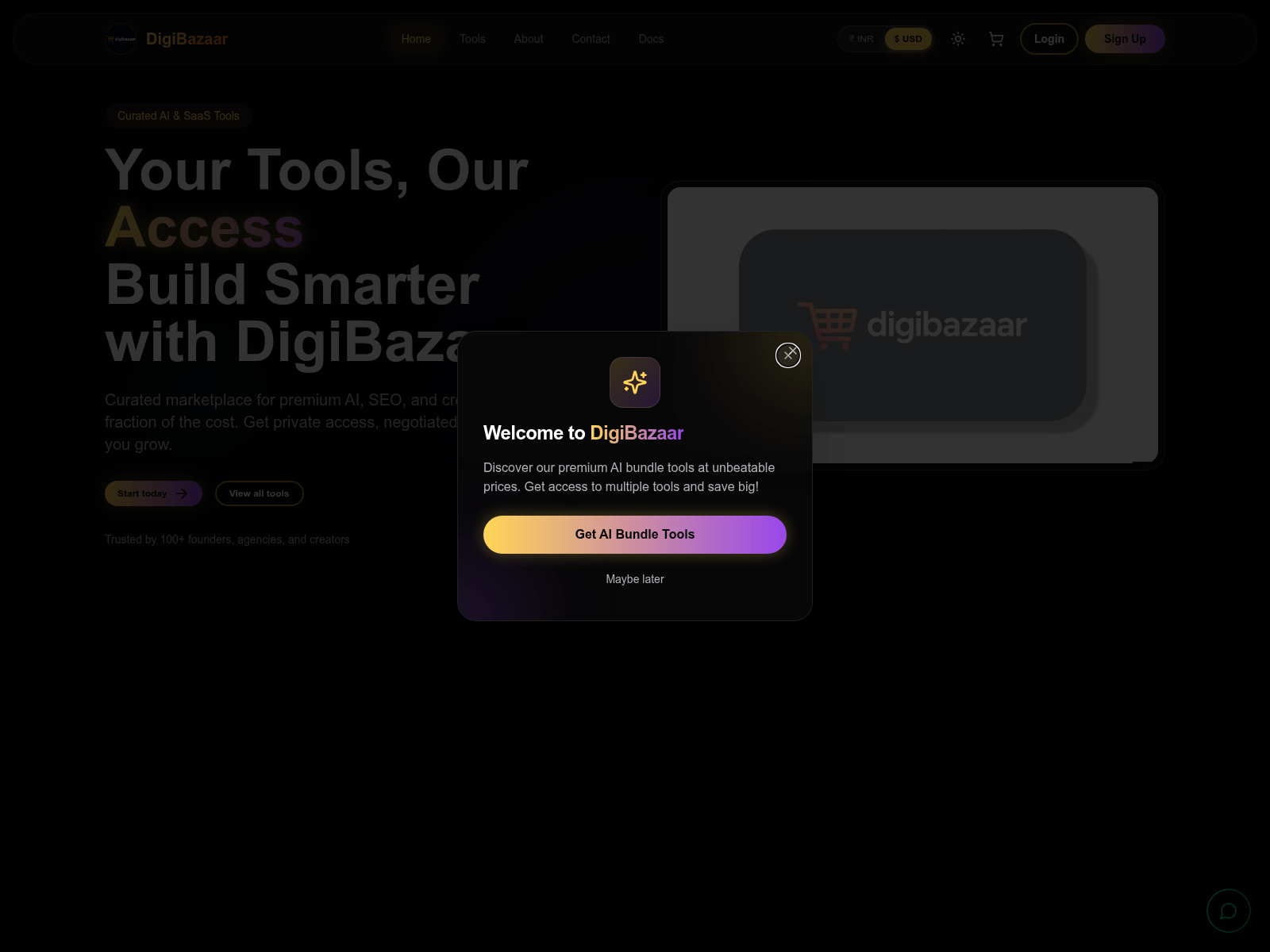 Screenshot of digibazar.io