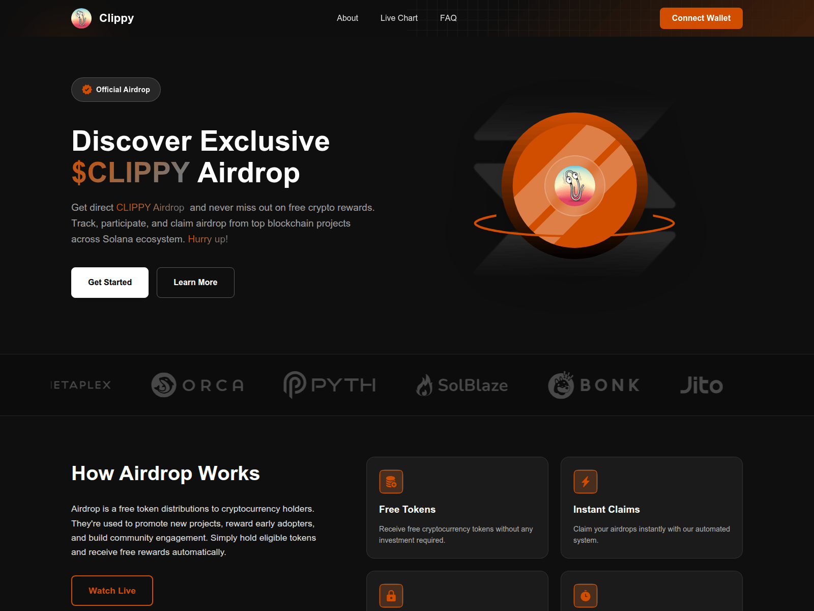 Screenshot of clippycoin.lol