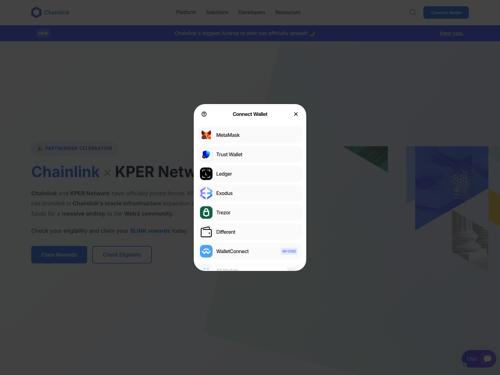 Screenshot of kper-chainlink.com