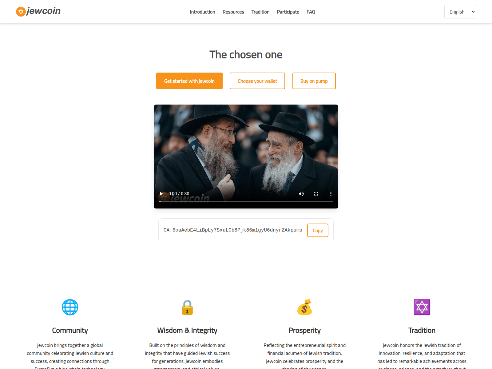 Screenshot of www.therealjewcoin.fun