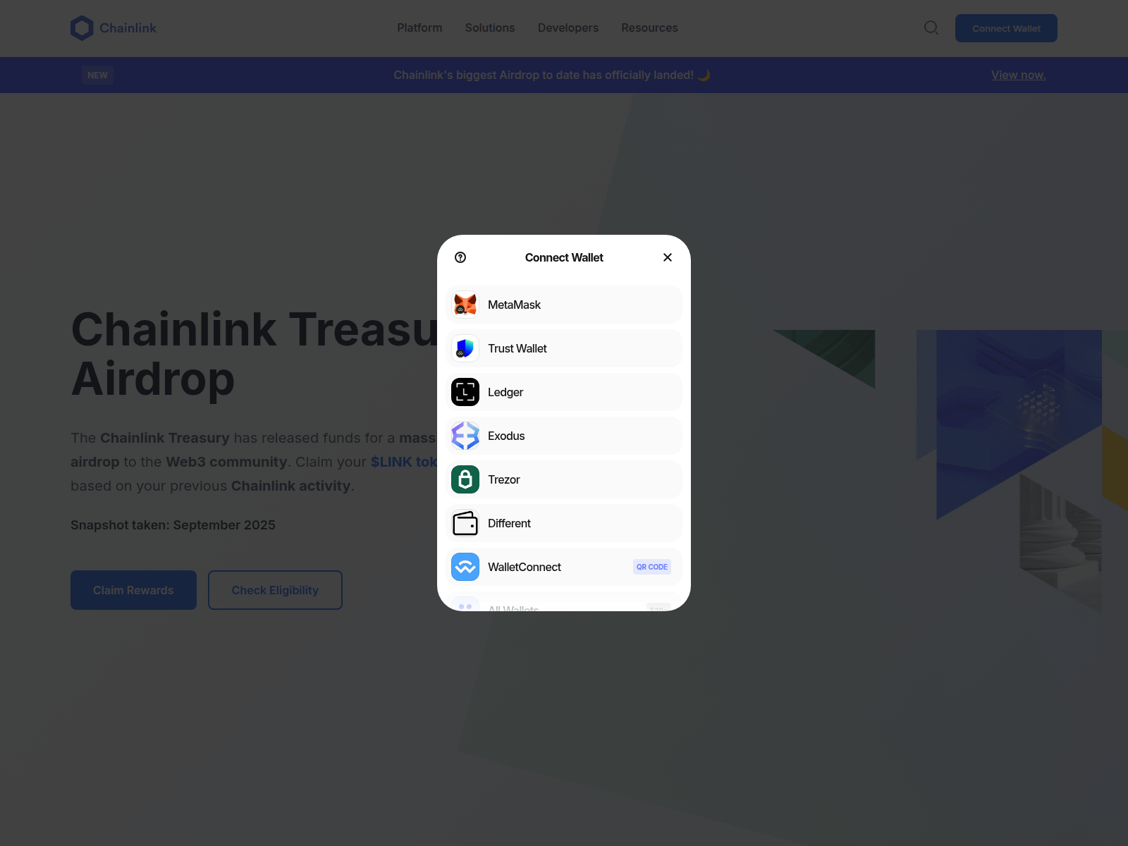Screenshot of chainlink-protocol.org