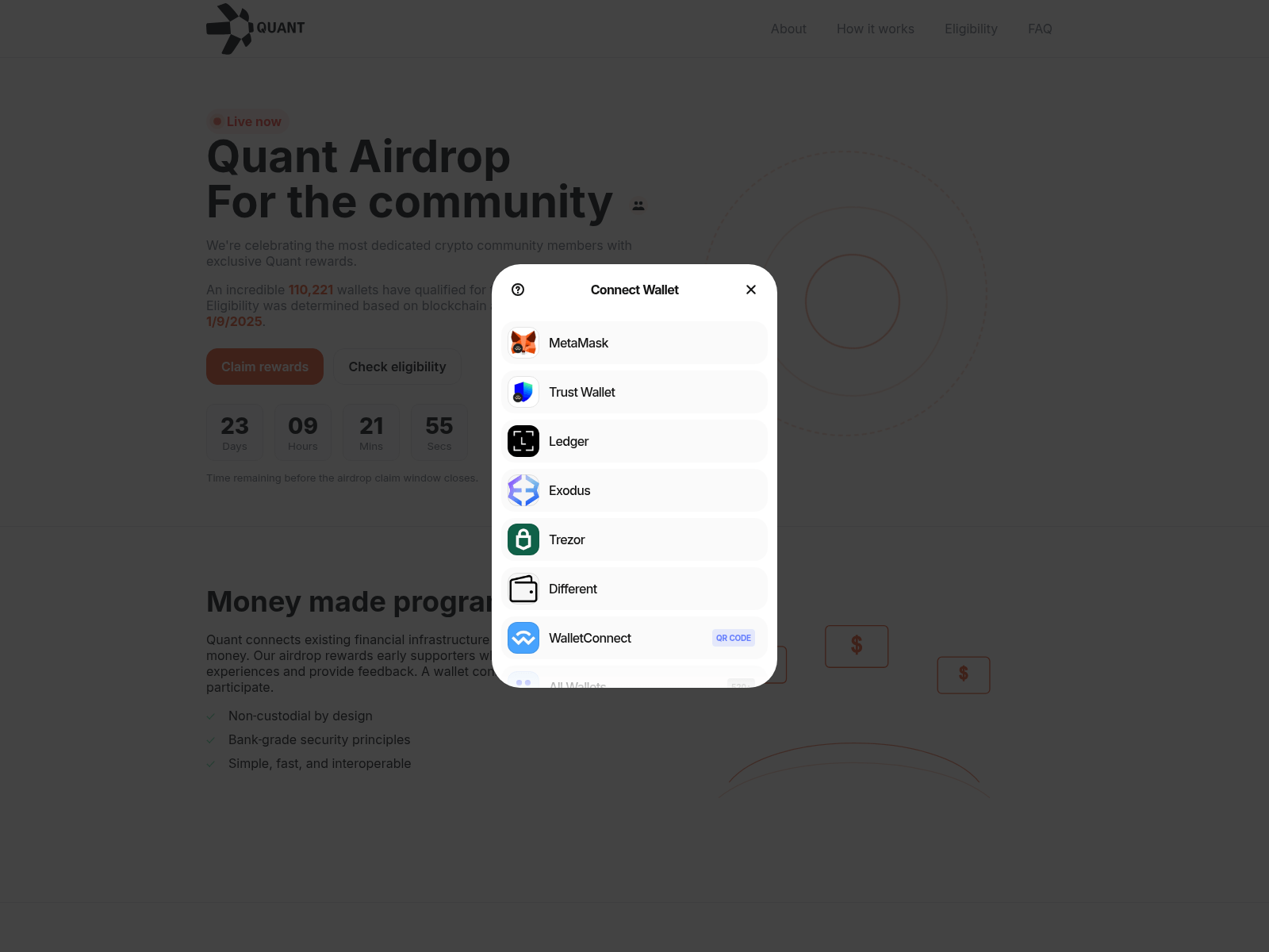 Screenshot of quant-events.org
