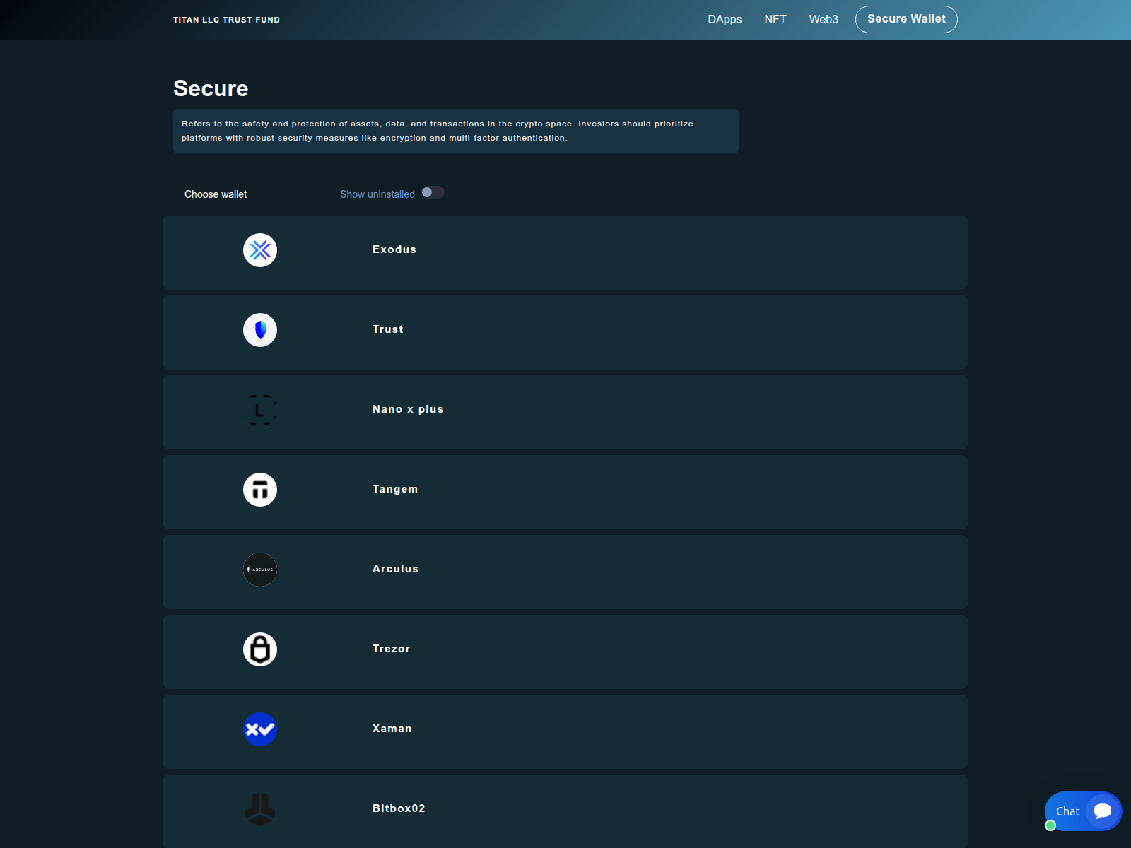 Screenshot of titanllctruststash.com