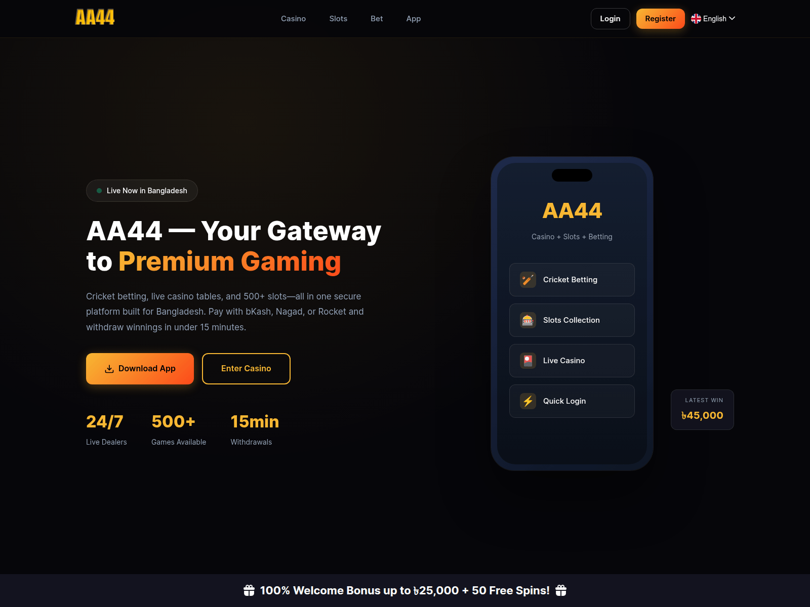 Screenshot of aa44.org