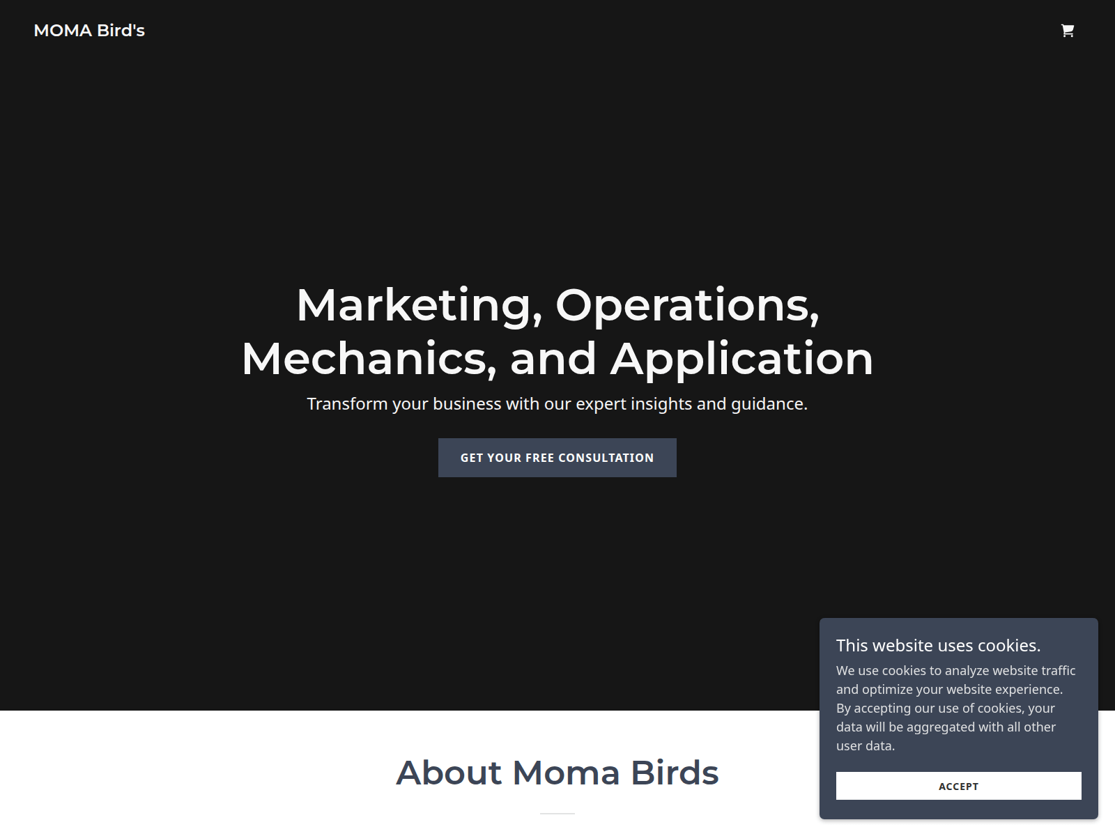 Screenshot of momabirds.com