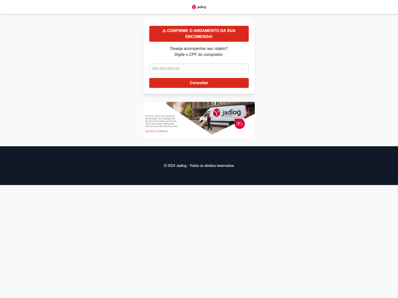 Screenshot of jadstatusprodutos.com