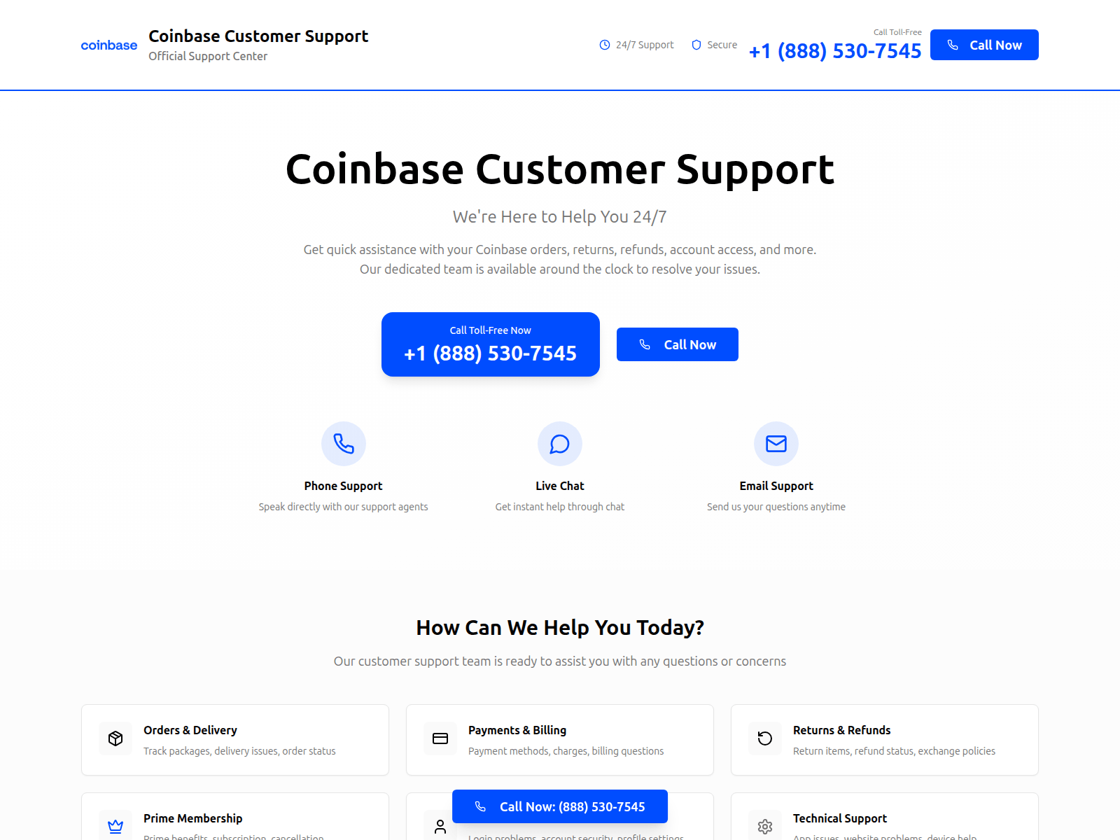 Screenshot of coinbase.com-contact.support