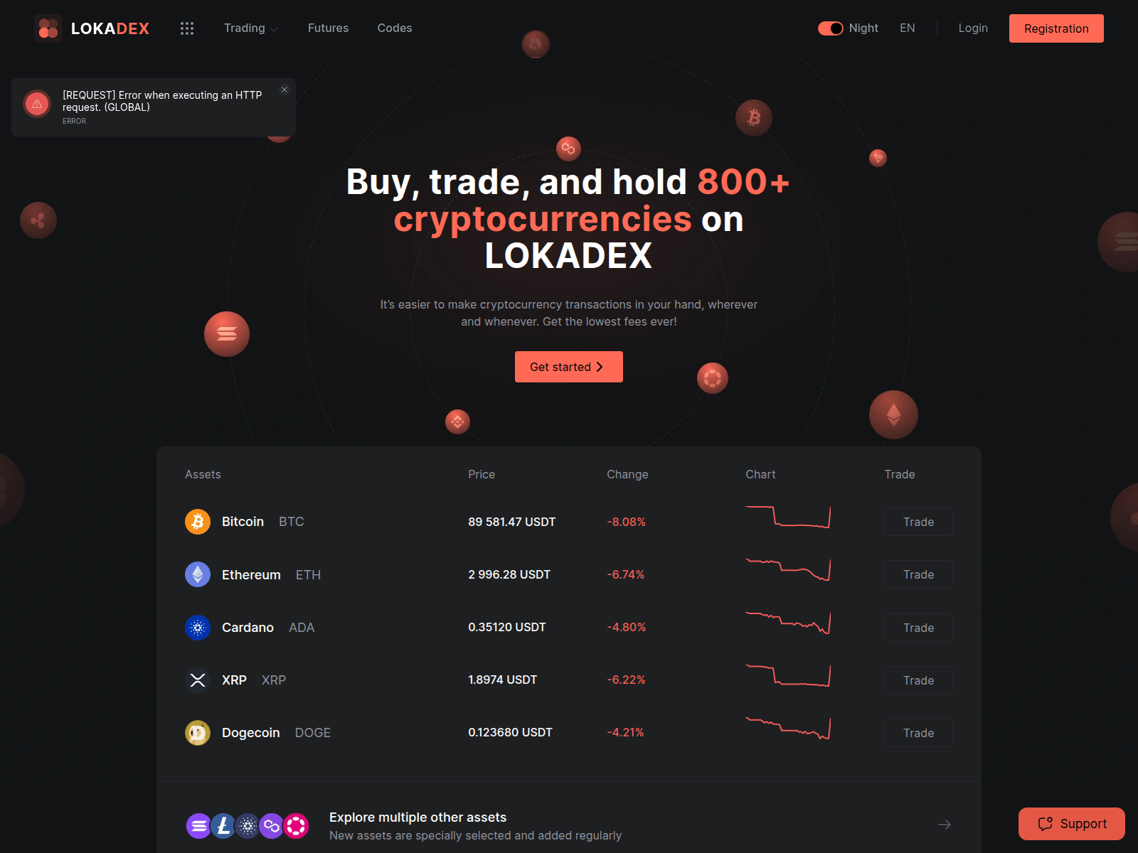 Screenshot of lokadex.com