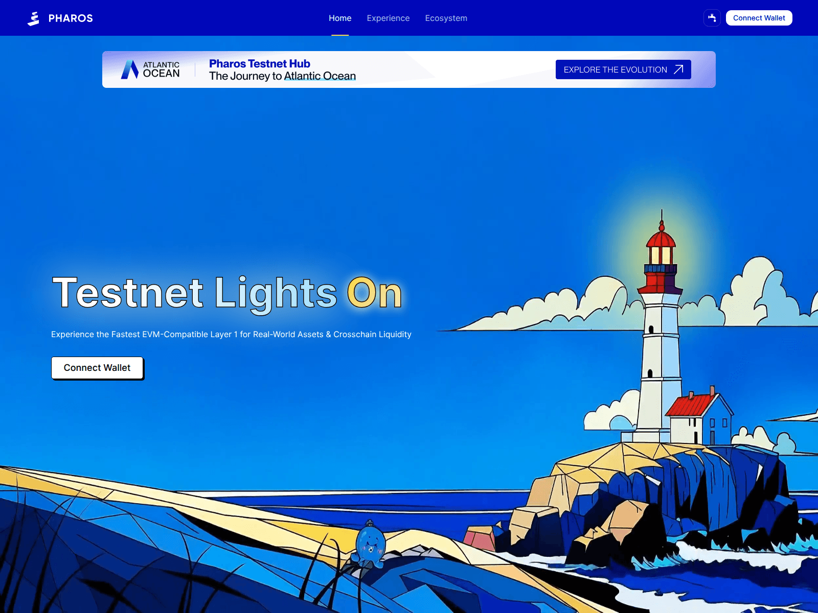 Screenshot of testnet-pharosnetwork.net
