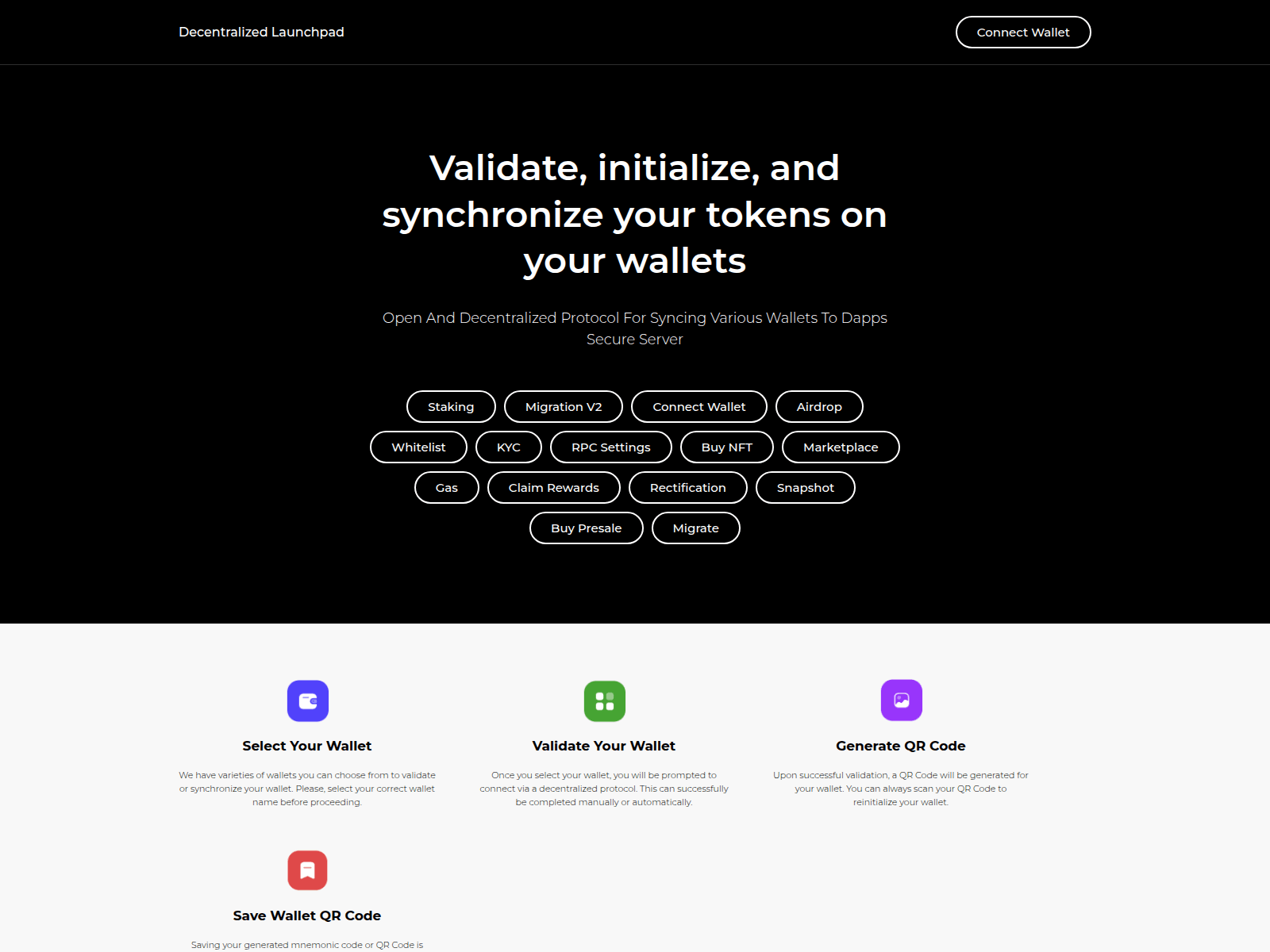 Screenshot of multidapplaunchpad.app