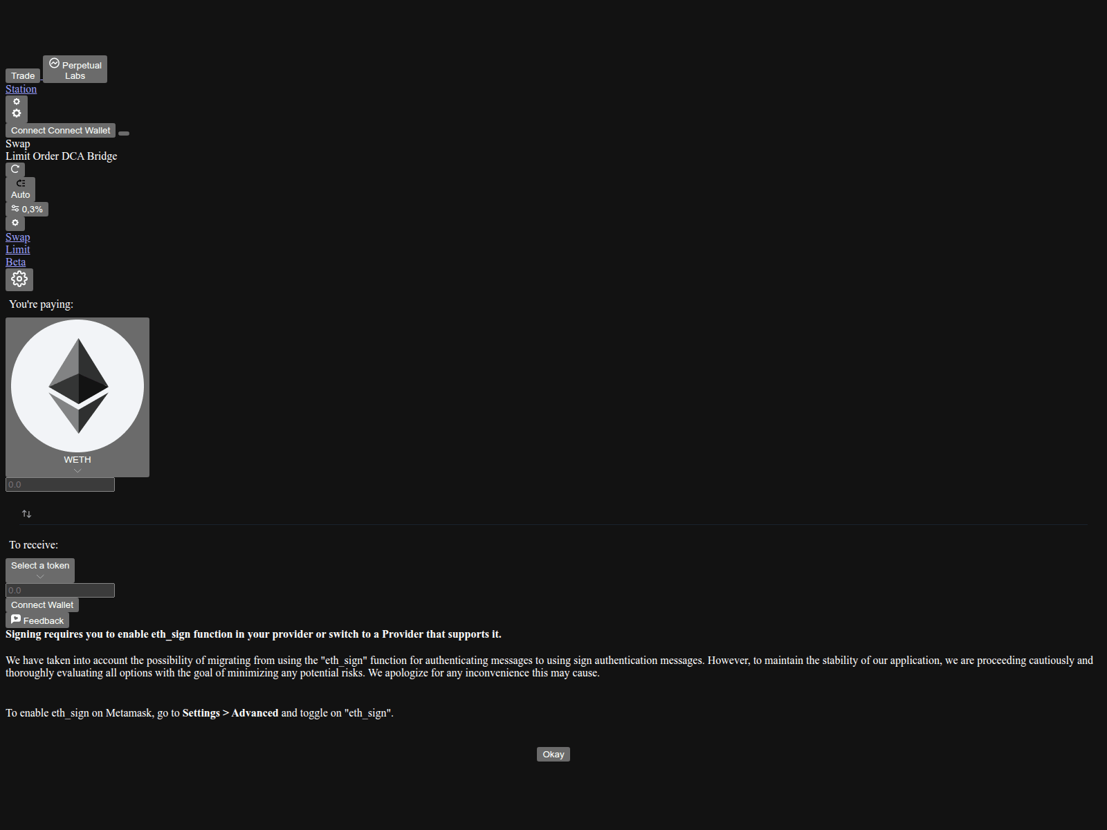 Screenshot of calvins-dex.com