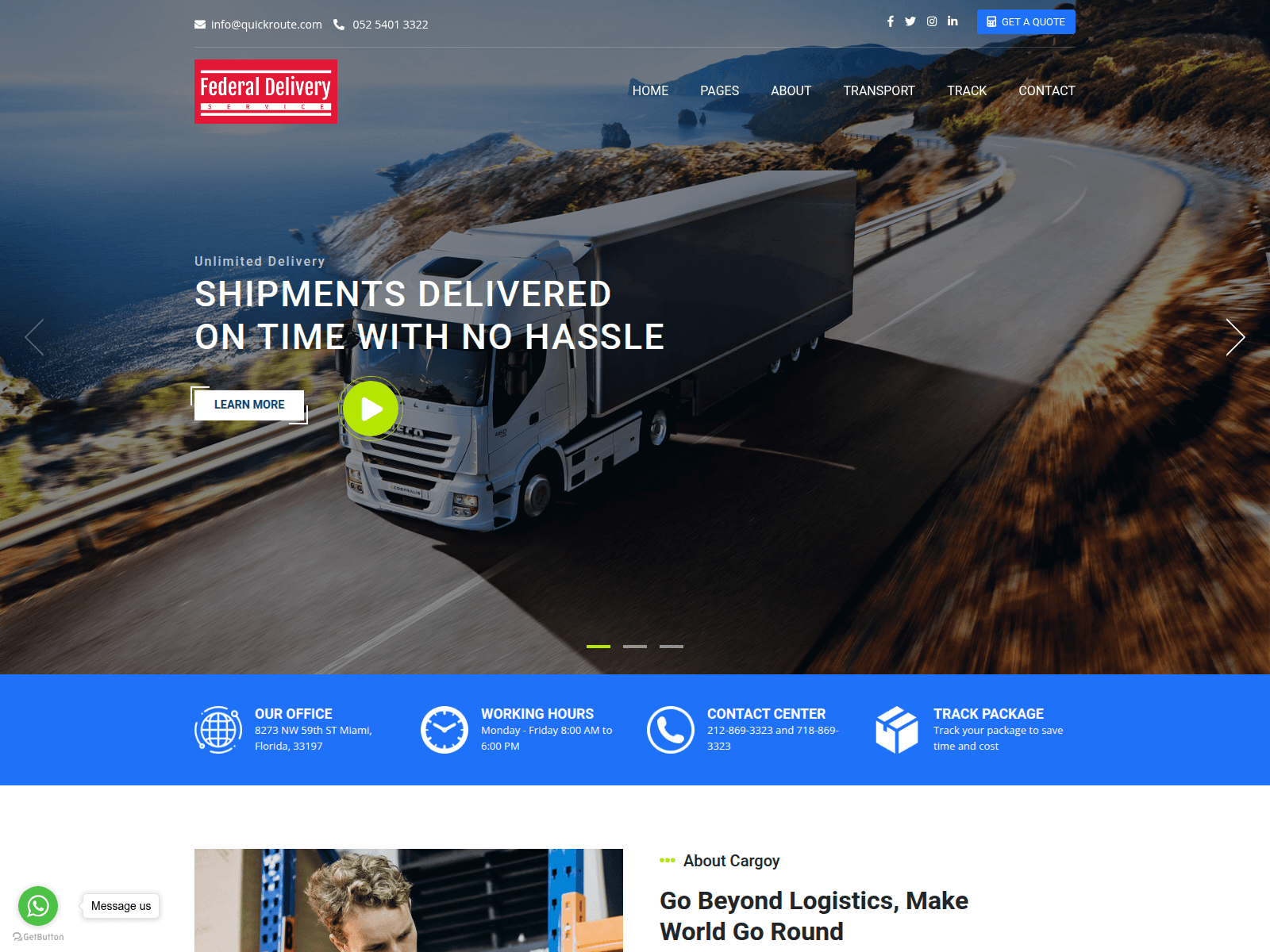 Screenshot of federaldelivservice.online
