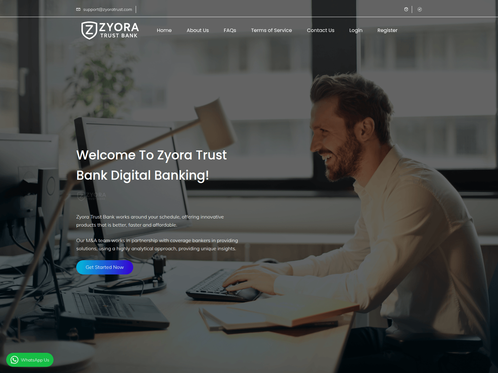 Screenshot of zyoratrust.com
