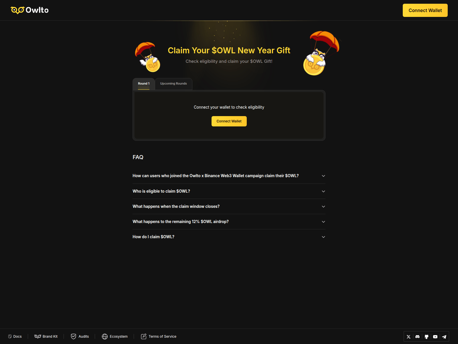 Screenshot of claim-owlto.xyz