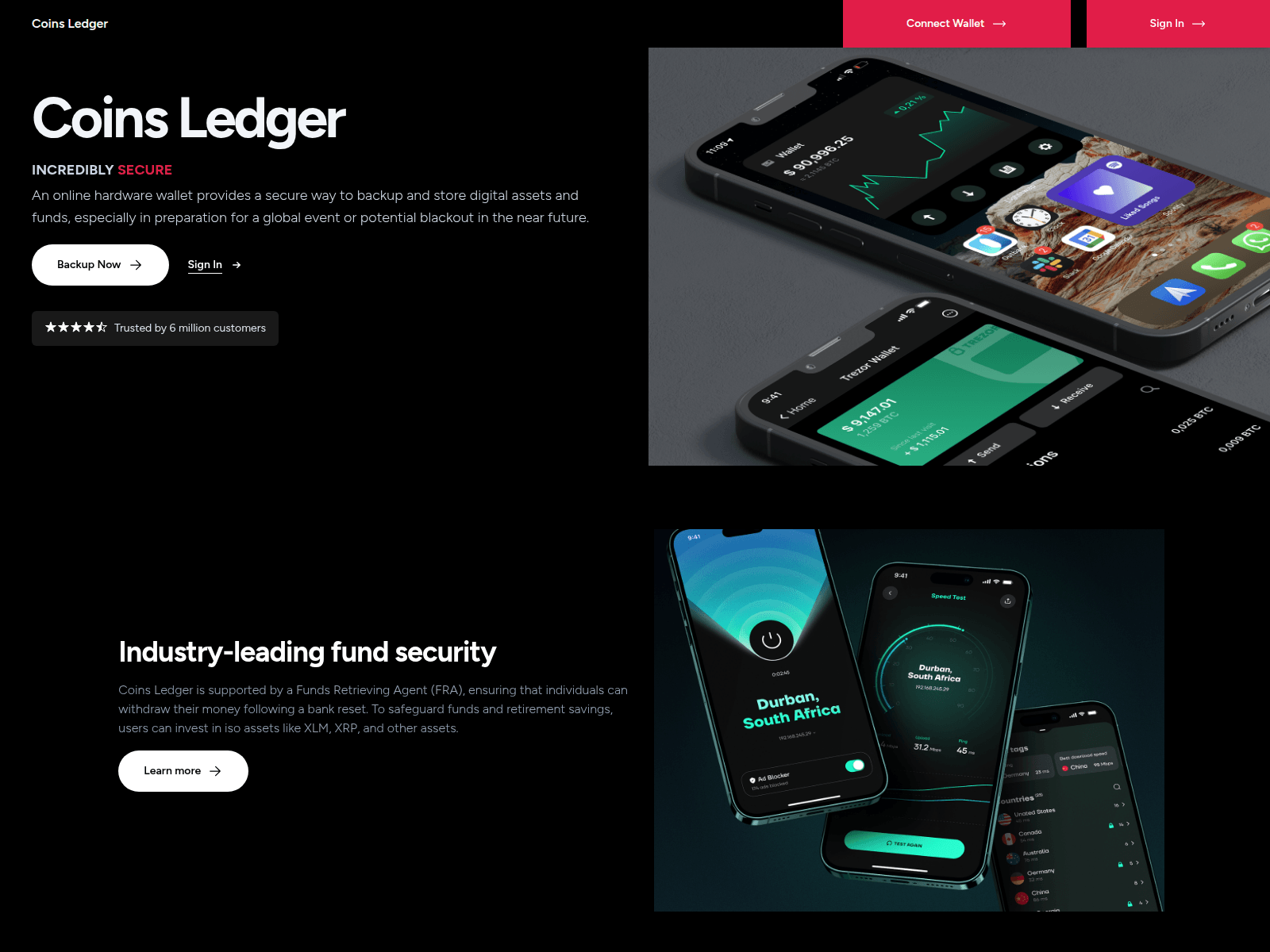 Screenshot of coinsledger.org